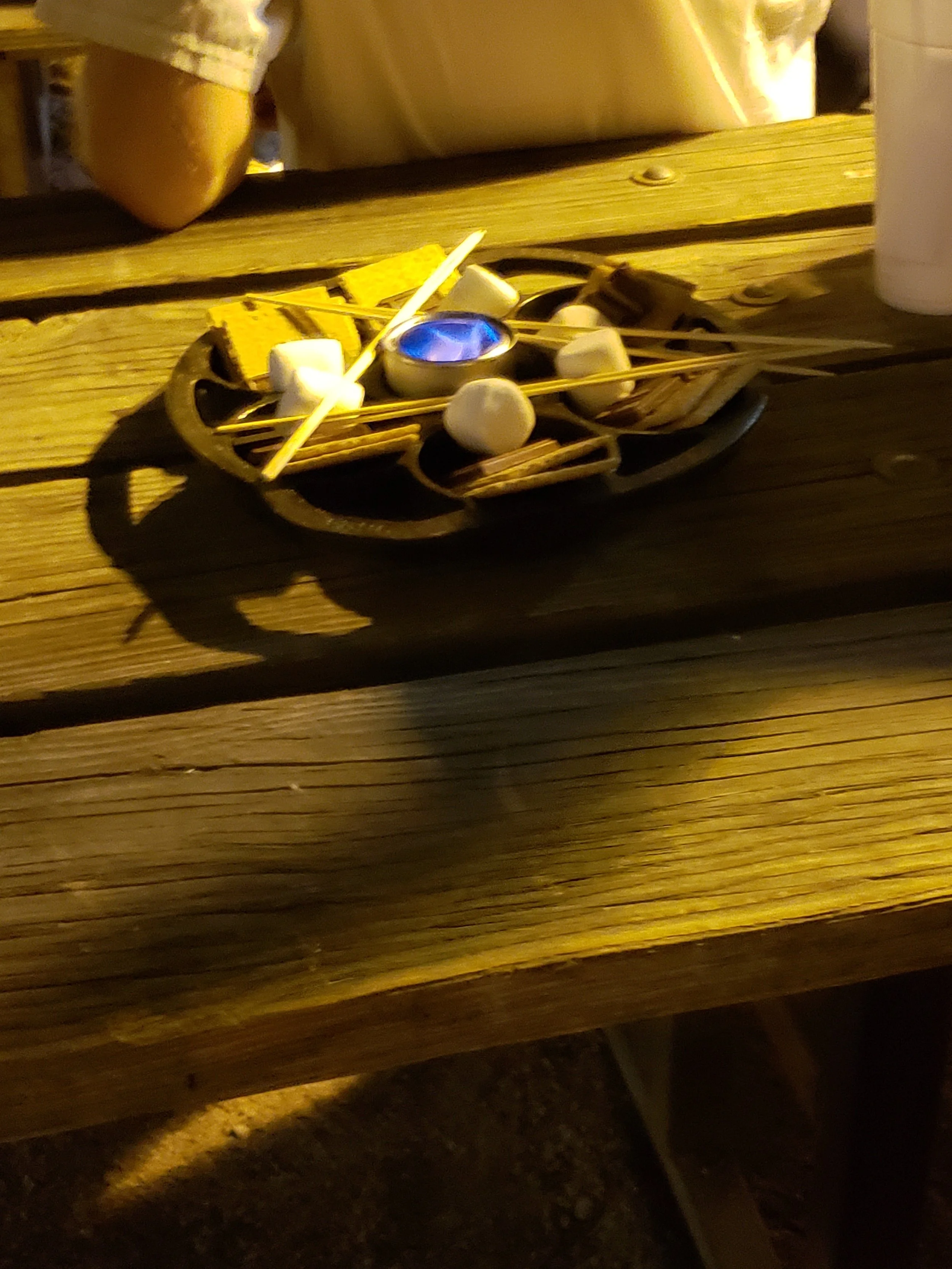 Making s'mores at an after class getaway at the Buffalo Chip Saloon in Cave Creek AZ
