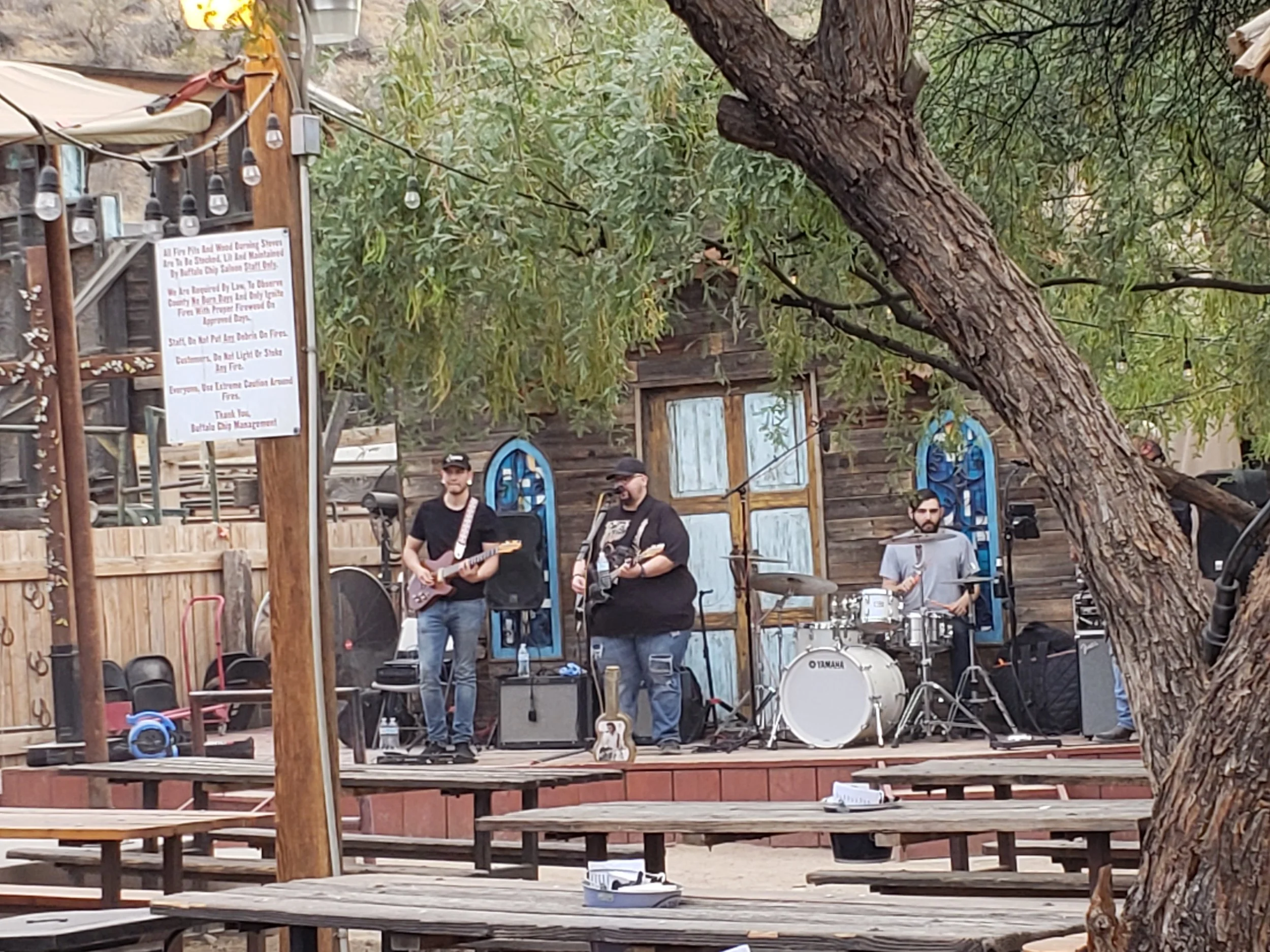 Enjoying the sounds at Buffalo Chip Saloon in Cave Creek, AZ