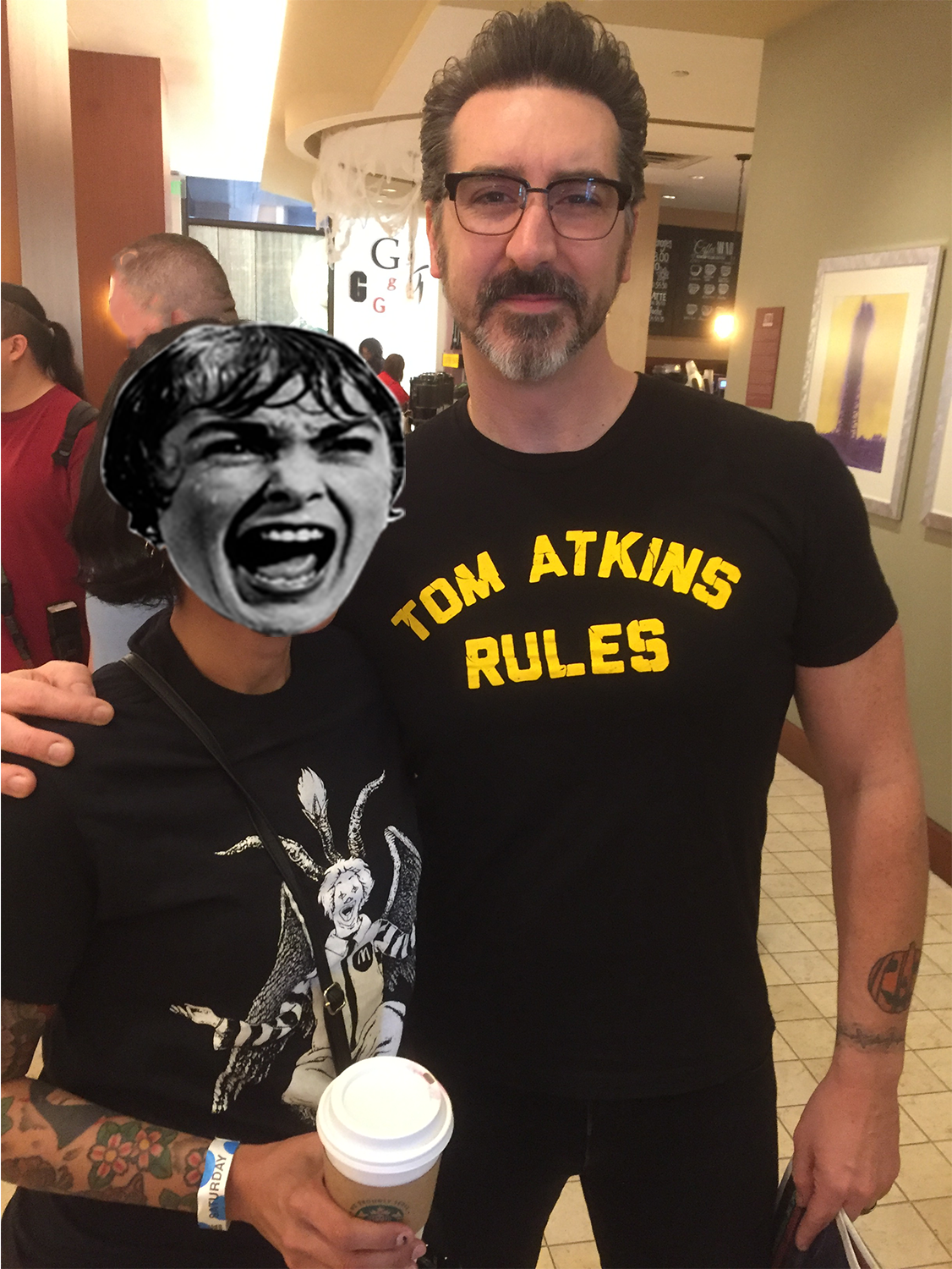 I opted for this iconic Janet Leigh image instead of the blur effect to obscure my wife. That shit was too disturbing last time. Gave me nightmares.