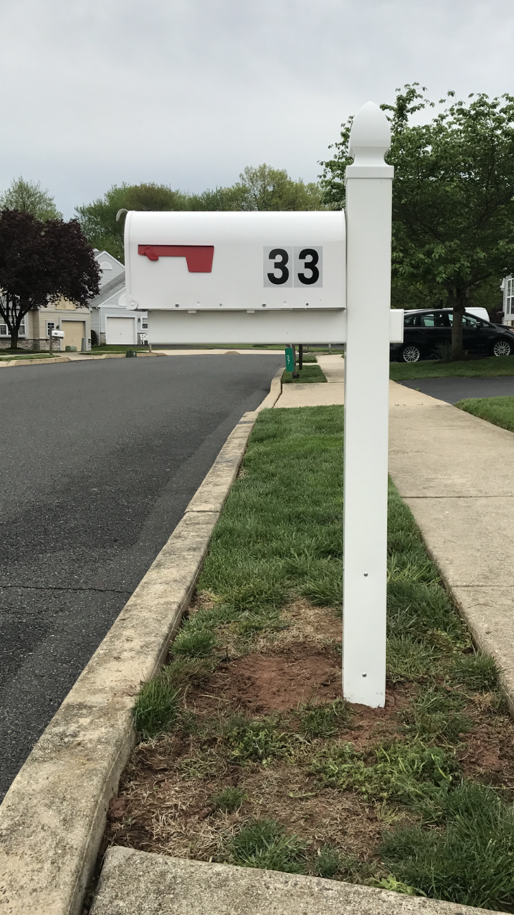 After - Standard white post & box