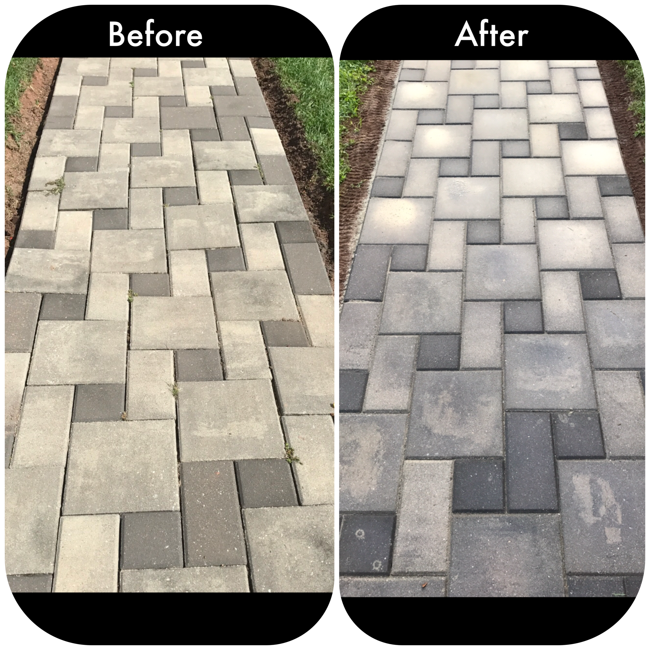 Paver walkway reset 