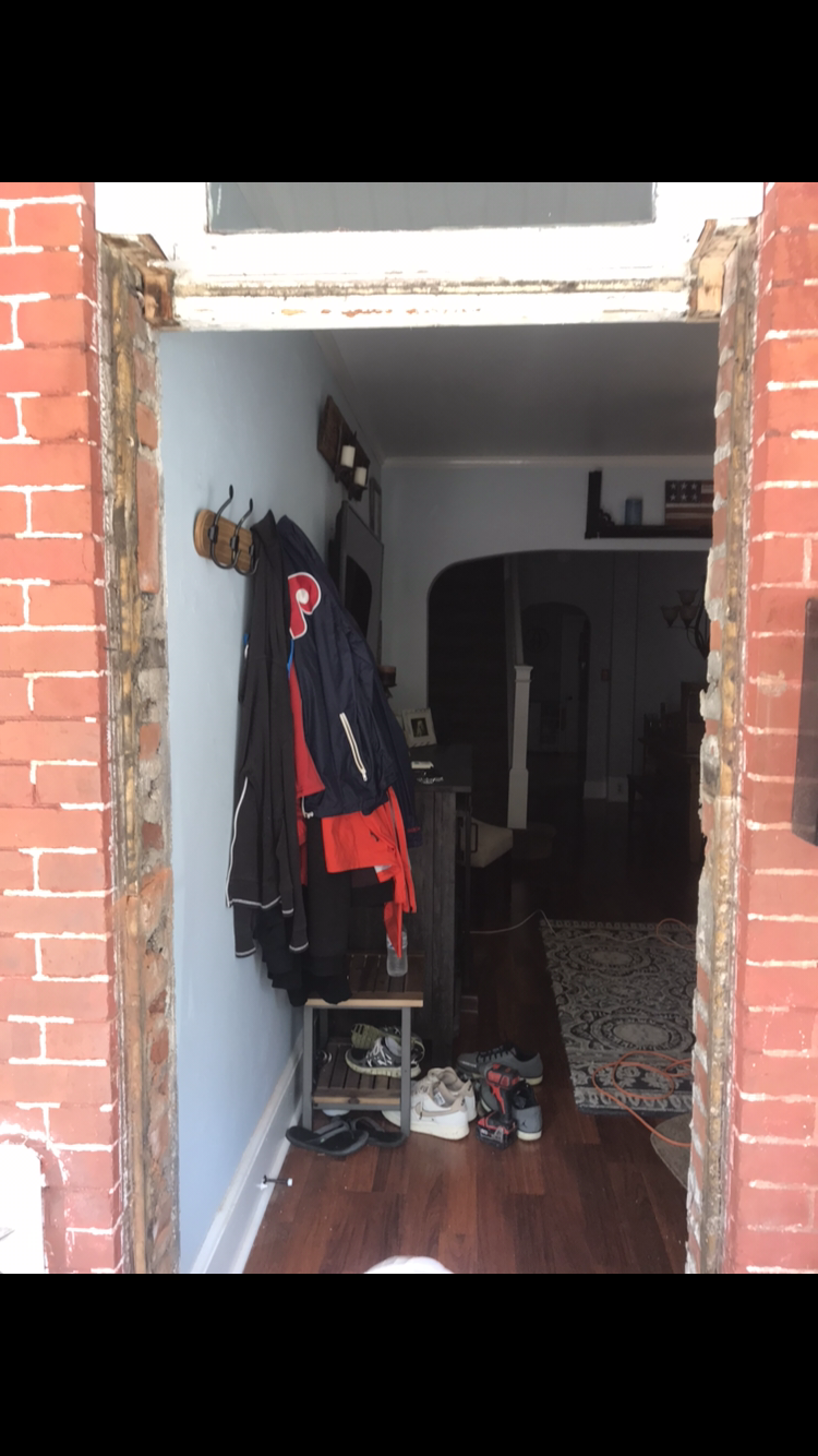 Entry door removed 