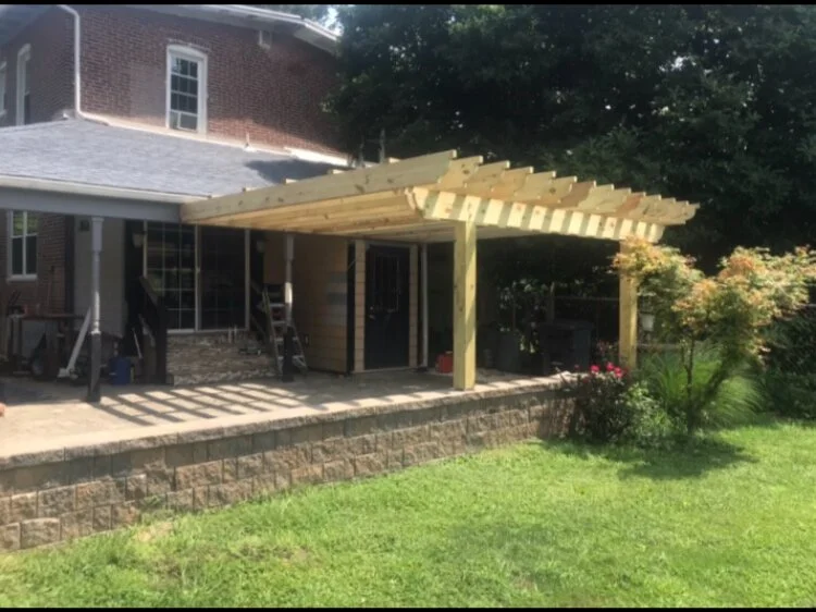 Custom built pergola