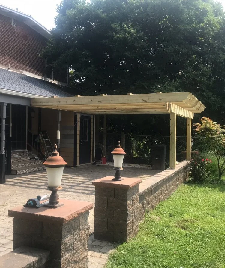 Custom built pergola