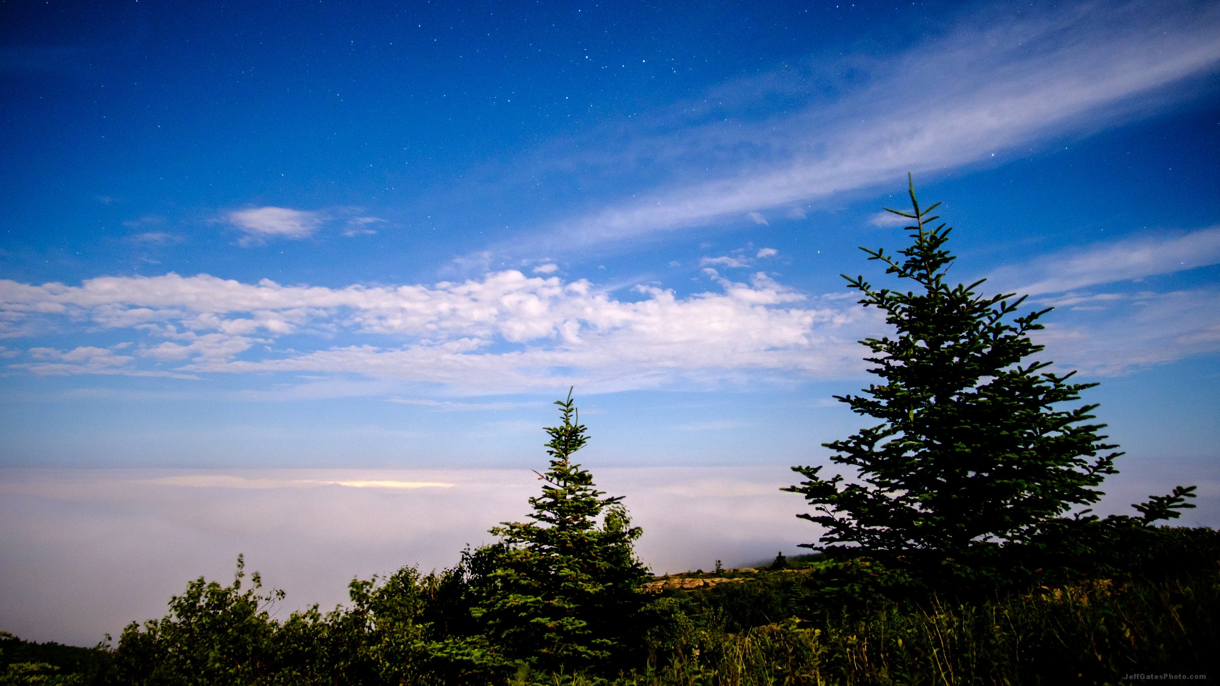 Midnight on Cadillac Mountain