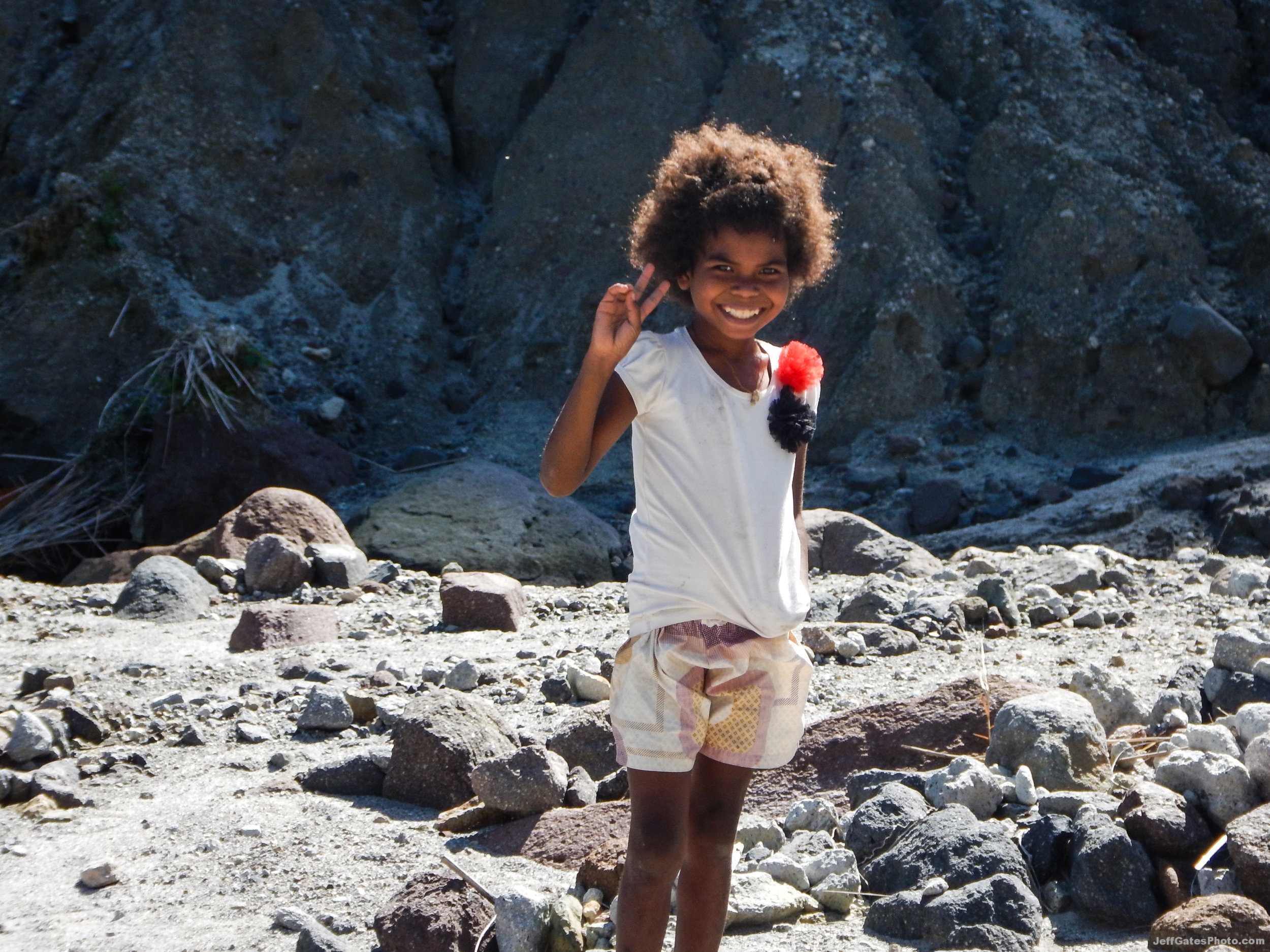 Aeta Girl on the Lahar