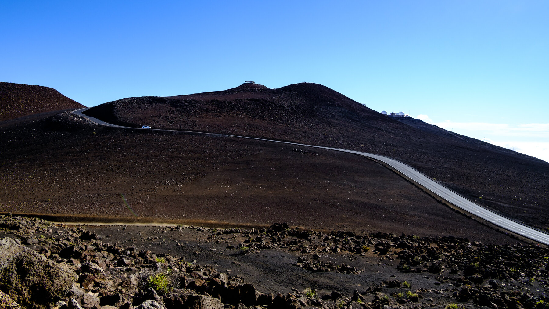 Heading up Haleakala