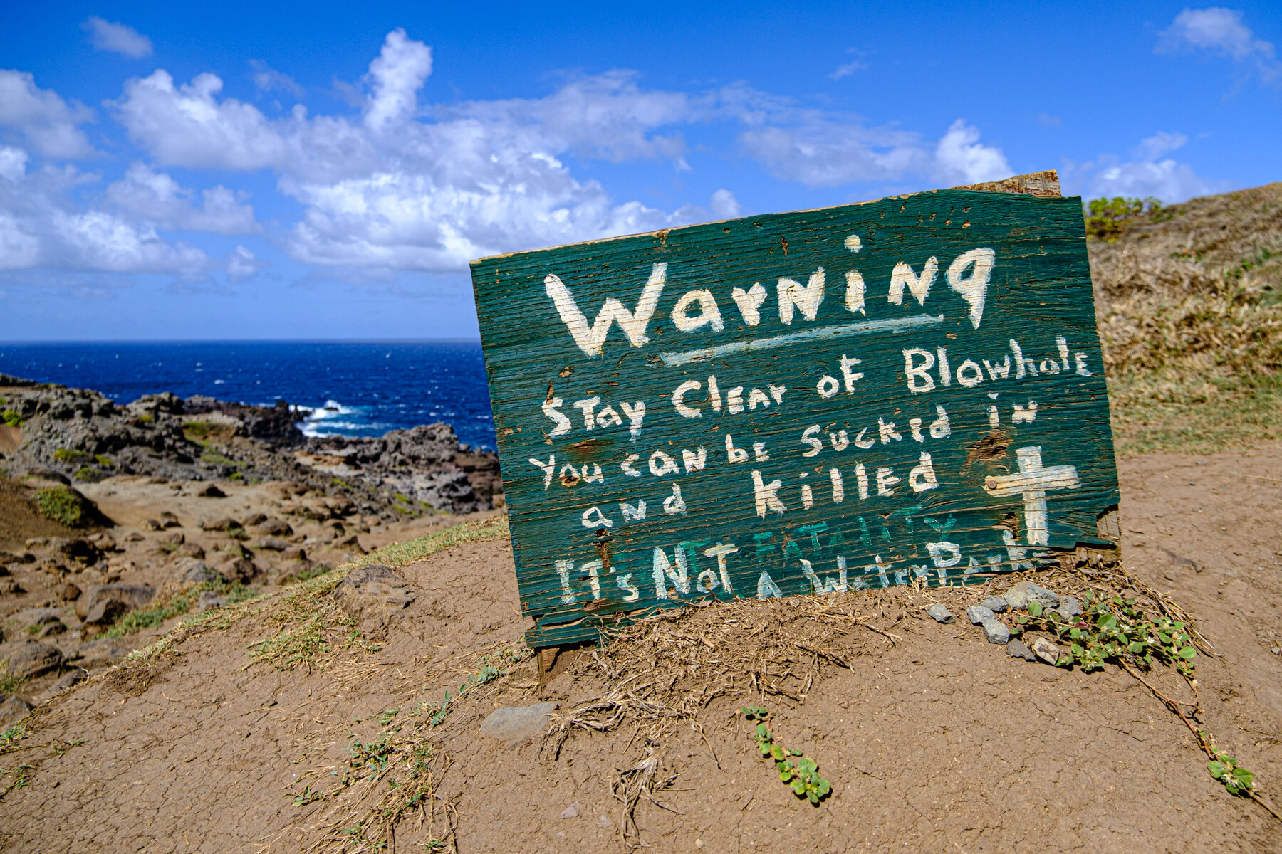 Blow Hole Warning