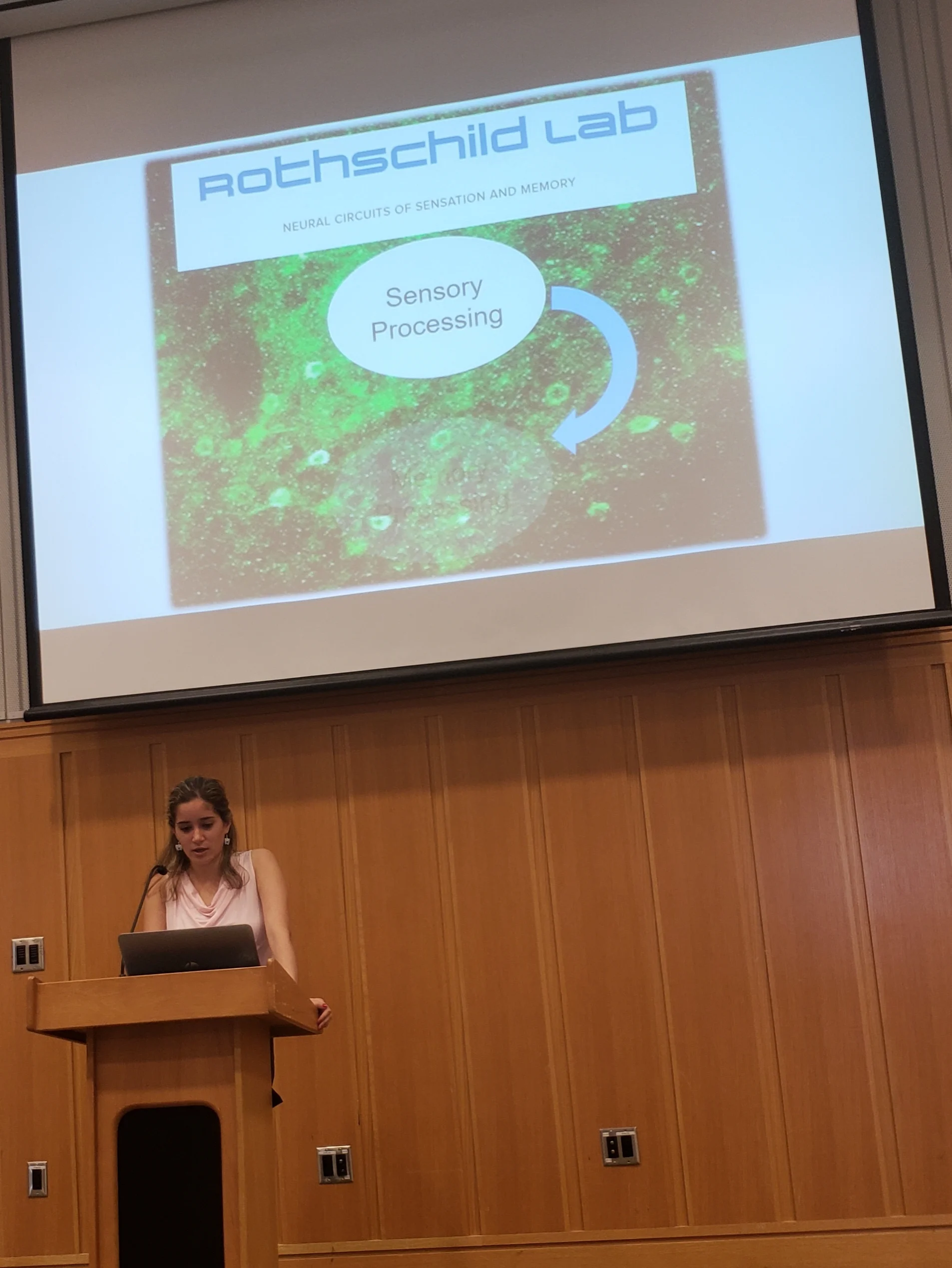 Kawtar Bennani, a visiting student from BU, presents her summer project