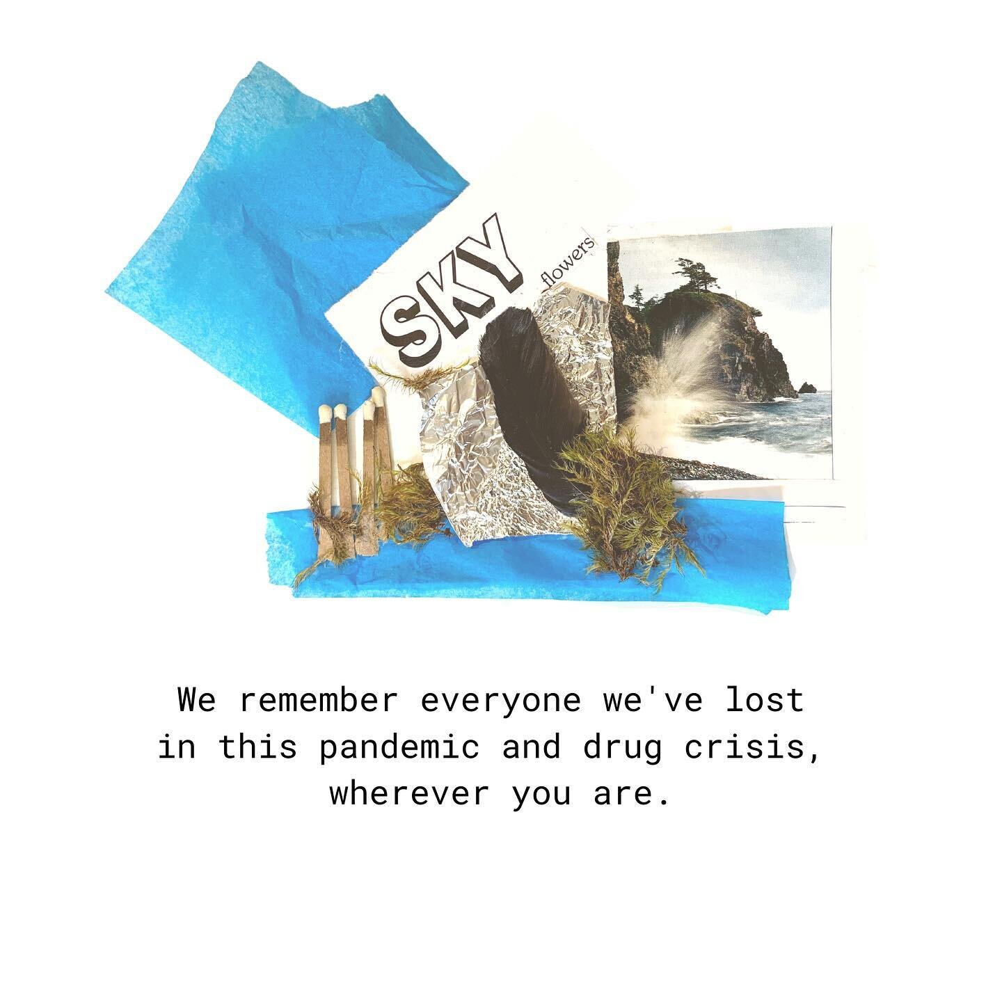 Overdose Awareness Day is today. Sending love out to those we've lost and their friends and family. There's a candlelight vigil at Willingdon Beach / ʔahʔǰumɩ&chi;ʷ
(Ah joo miexw) tonight, 8pm. All are welcome. 

This image is a part of a collage I h