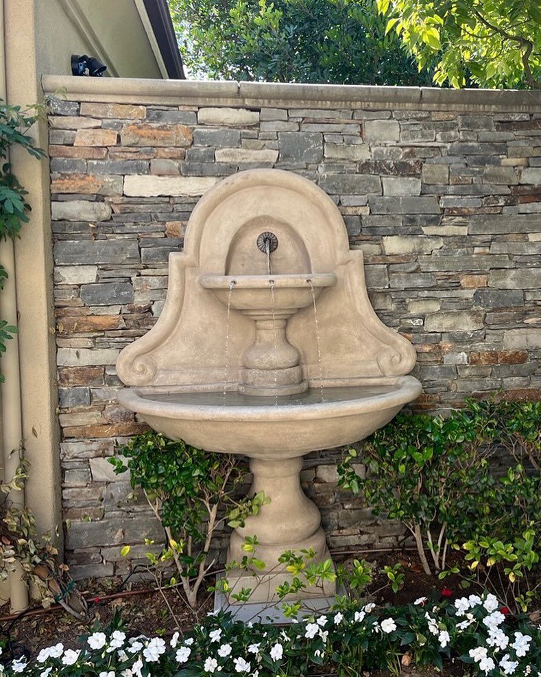 If you are looking for a way to bring more elegance to your home, a wall fountain is the perfect option. Not only does it bring a beautiful focal point to your space, but the serene sound of water is an added bonus. Come see us! #paradisefountains #f