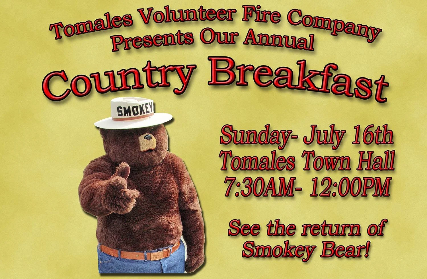 Tomales Volunteer Fire Company Country Breakfast