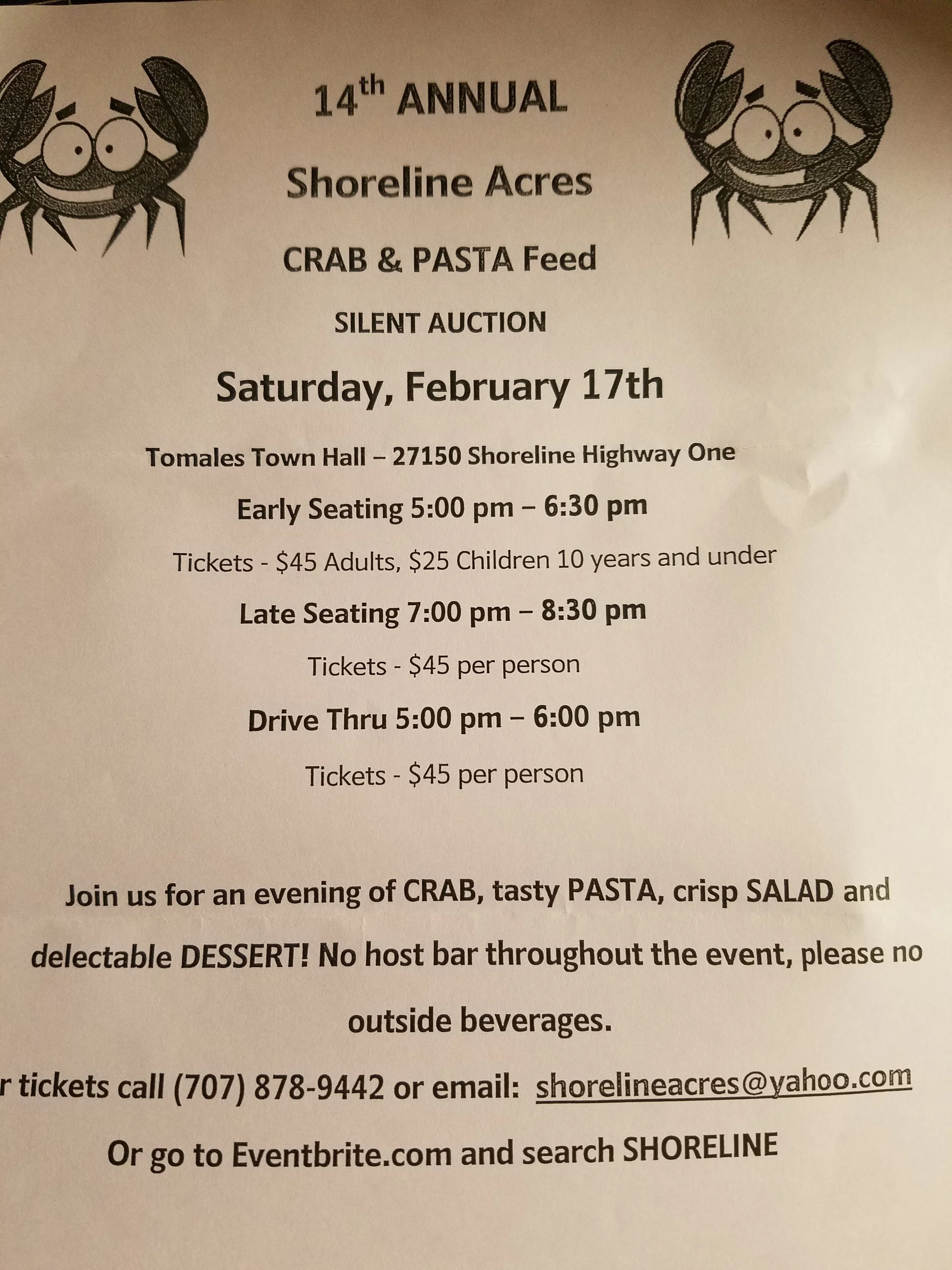 Shoreline Acres Crab Feed