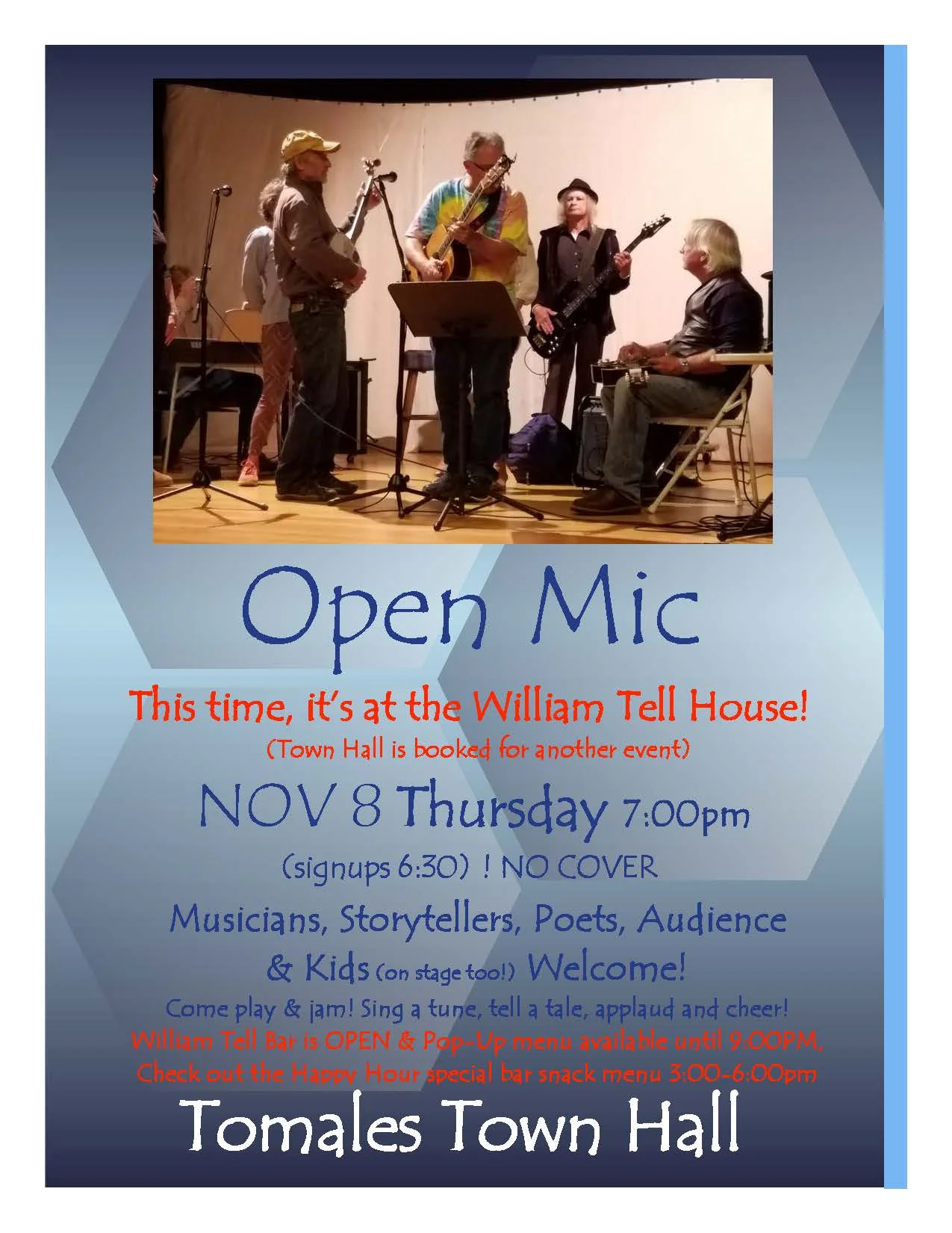 Nov Open Mic at the William Tell House