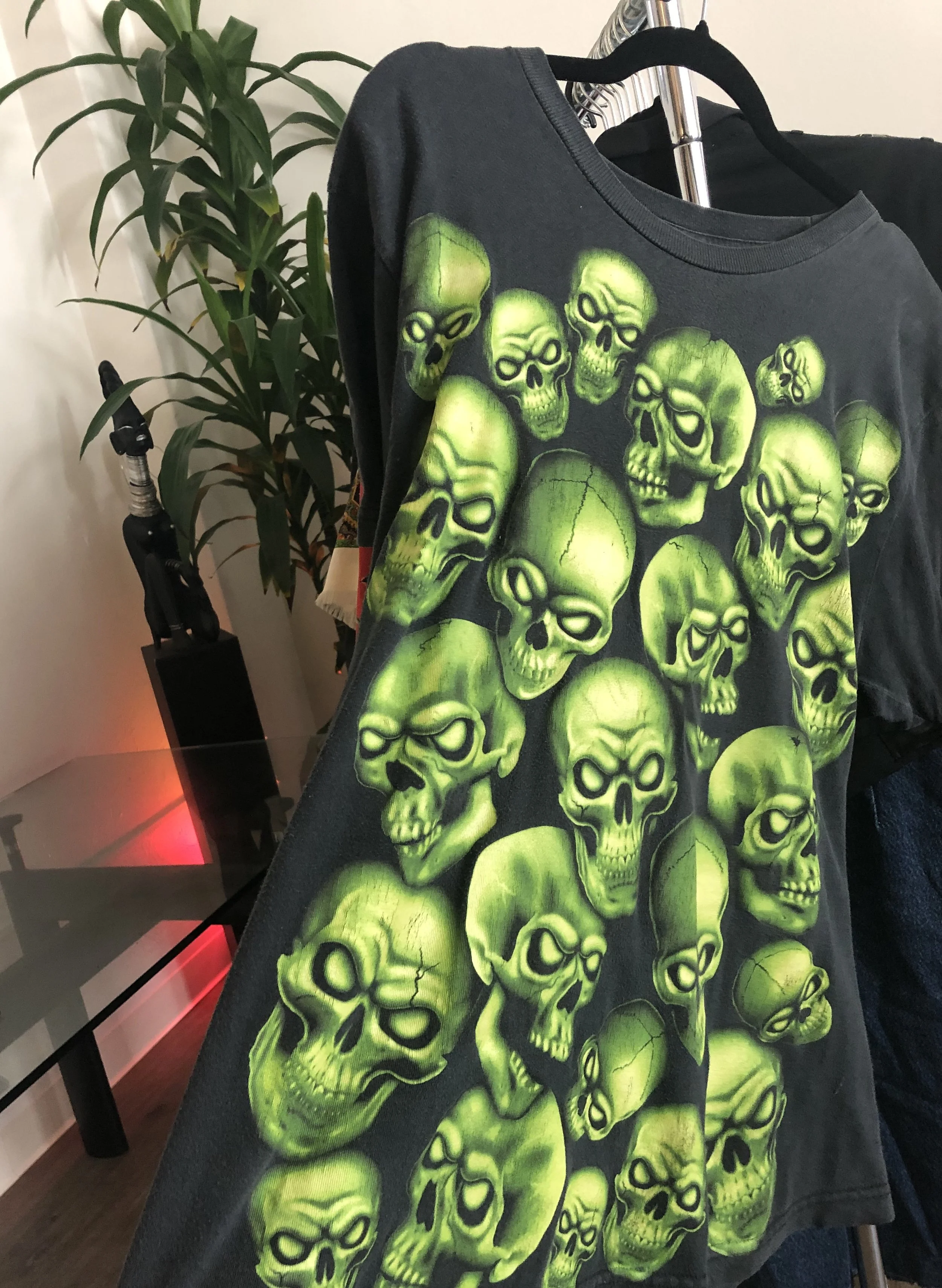 Dark Liquid Blue Skull Pile Three 