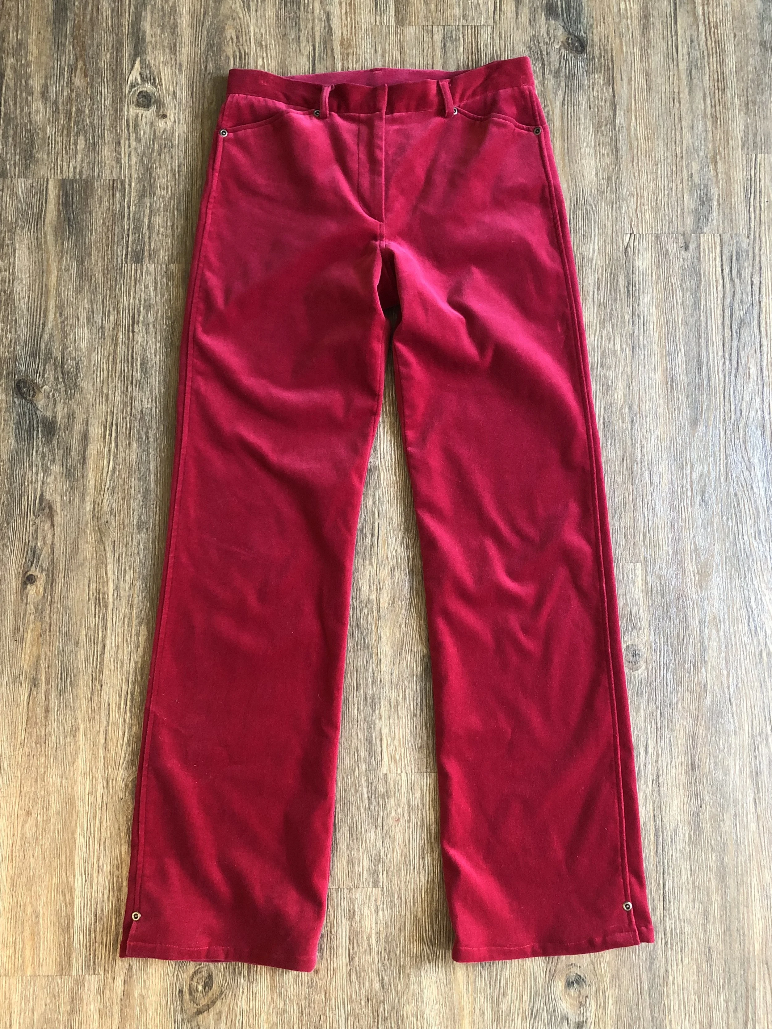 DKNY Red Velvet Pants — DEAD PEOPLE'S SHIT