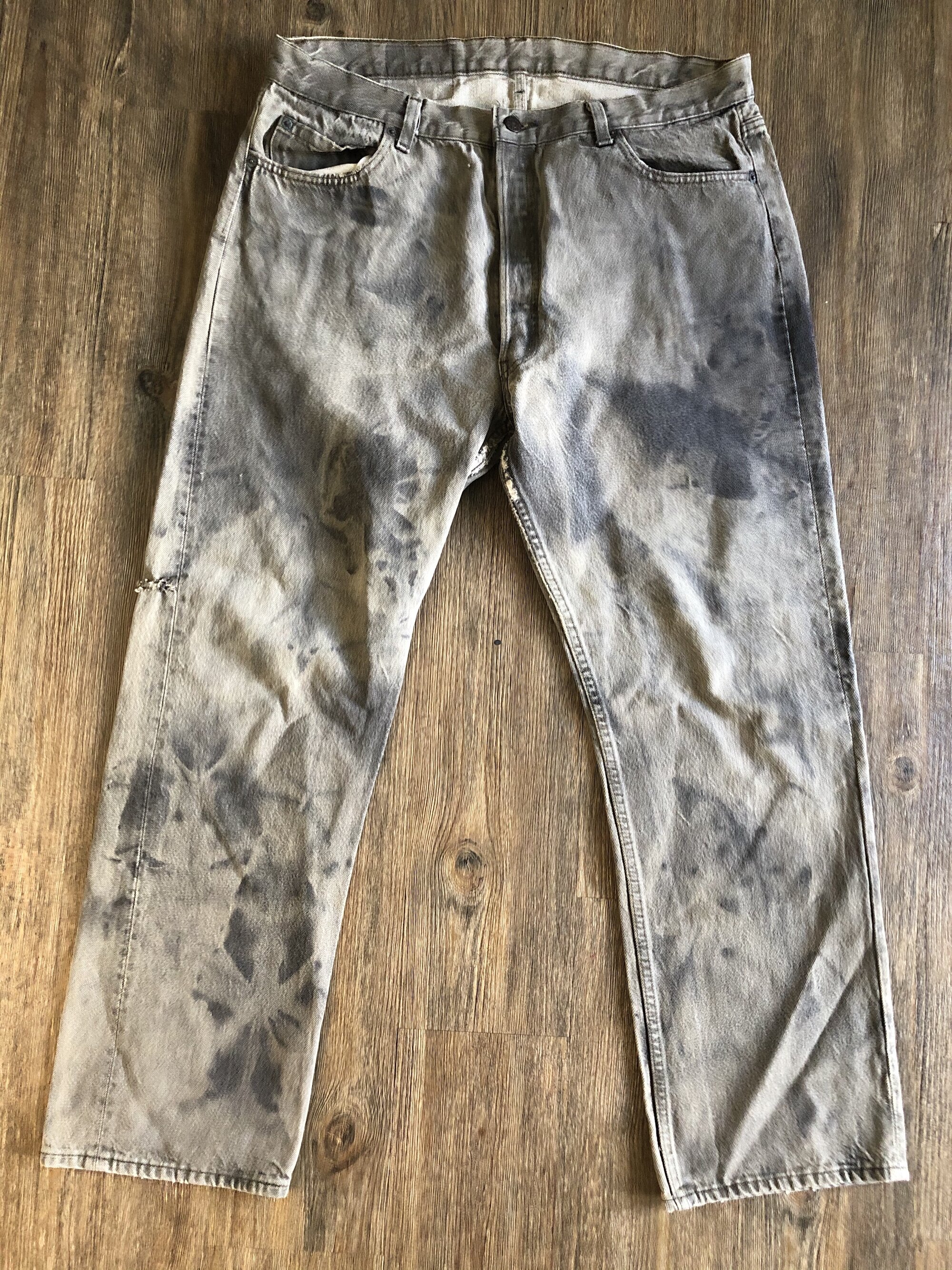 Vintage 501 Levi's Black Acid Wash Denim Jean Pants — DEAD PEOPLE'S SHIT