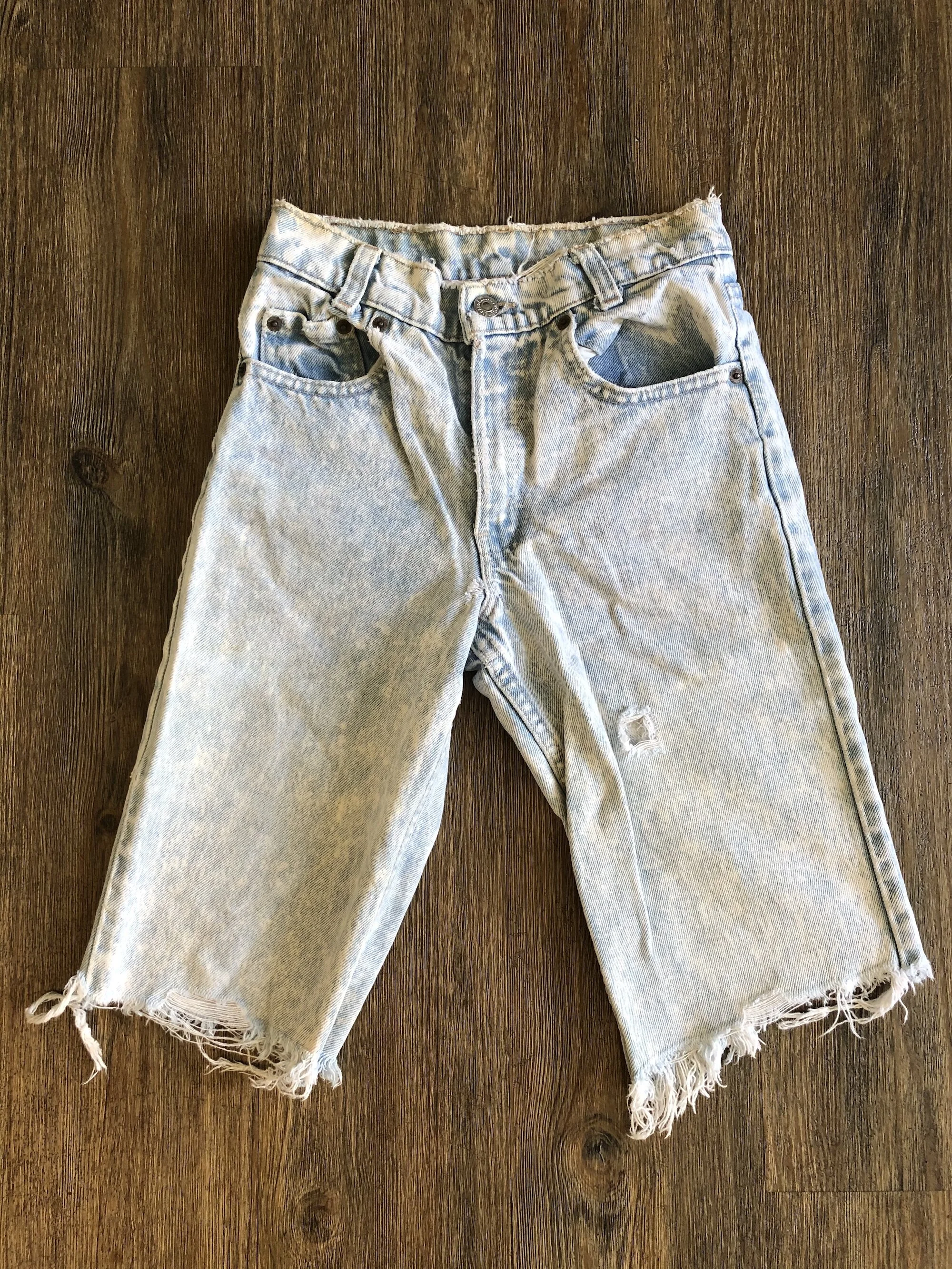 Vintage Levi's Zipper Fly Long Cutoff Jean Shorts