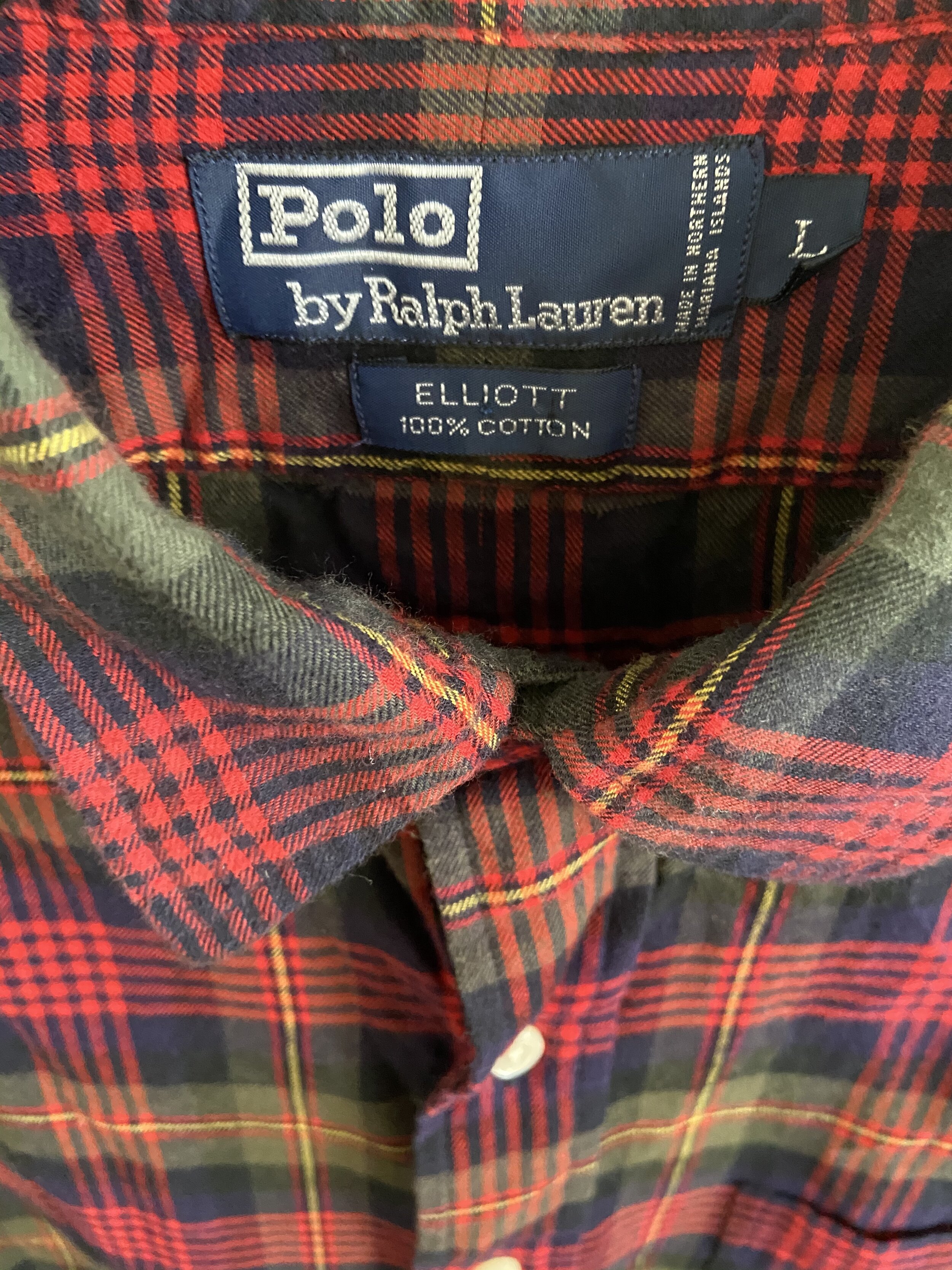 Vintage POLO by Ralph Lauren Plaid Long Sleeve Button Up Shirt