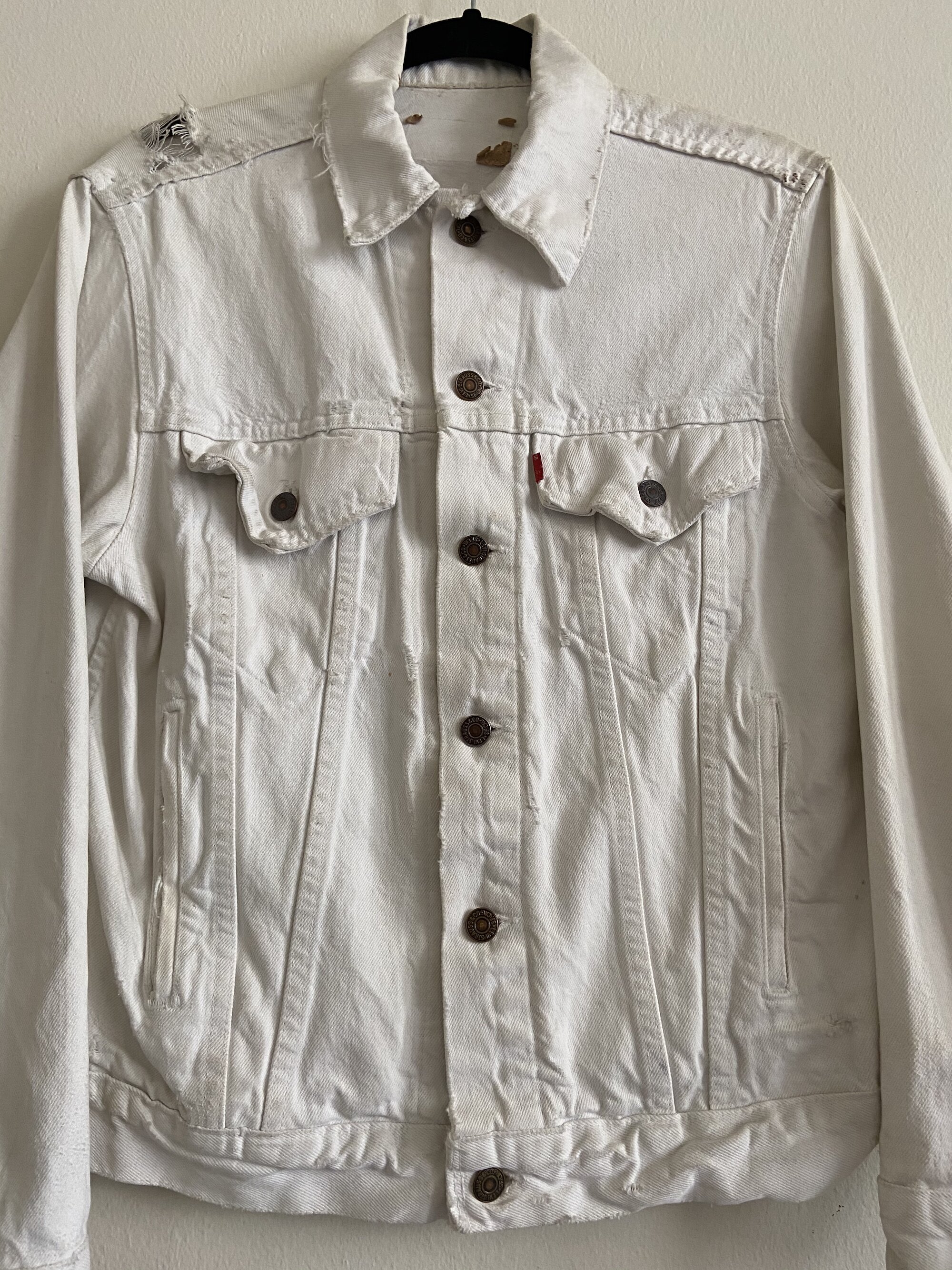 Vintage Levi's 4 Pocket Distressed White Denim Jean Jacket — DEAD PEOPLE'S  SHIT