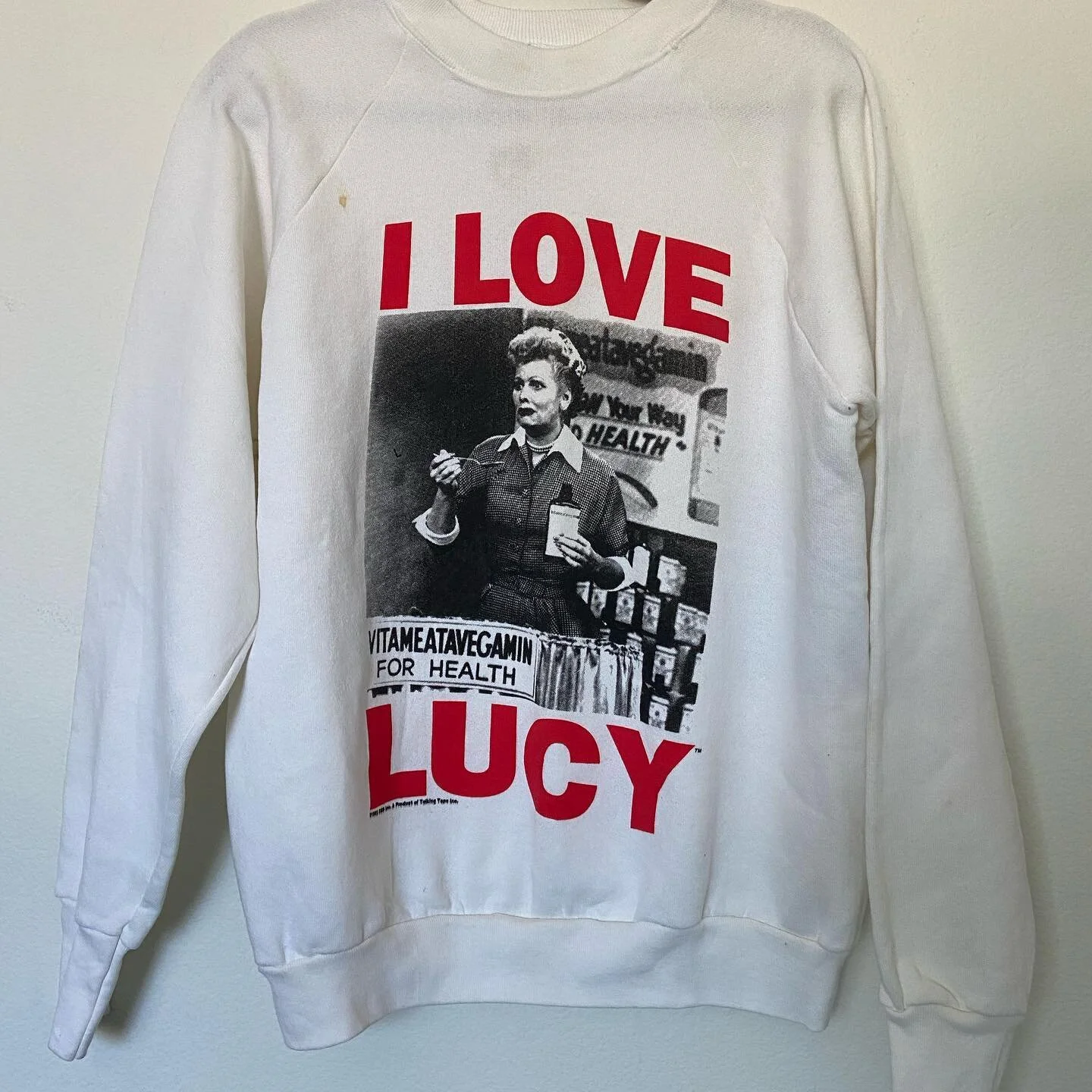 Vintage 1992 I Love Lucy Universal Studios Dead Stock Pull Over Crewneck Sweatshirt With Tags 💀 Shop DeadPeoplesShit.com (Link in Bio)