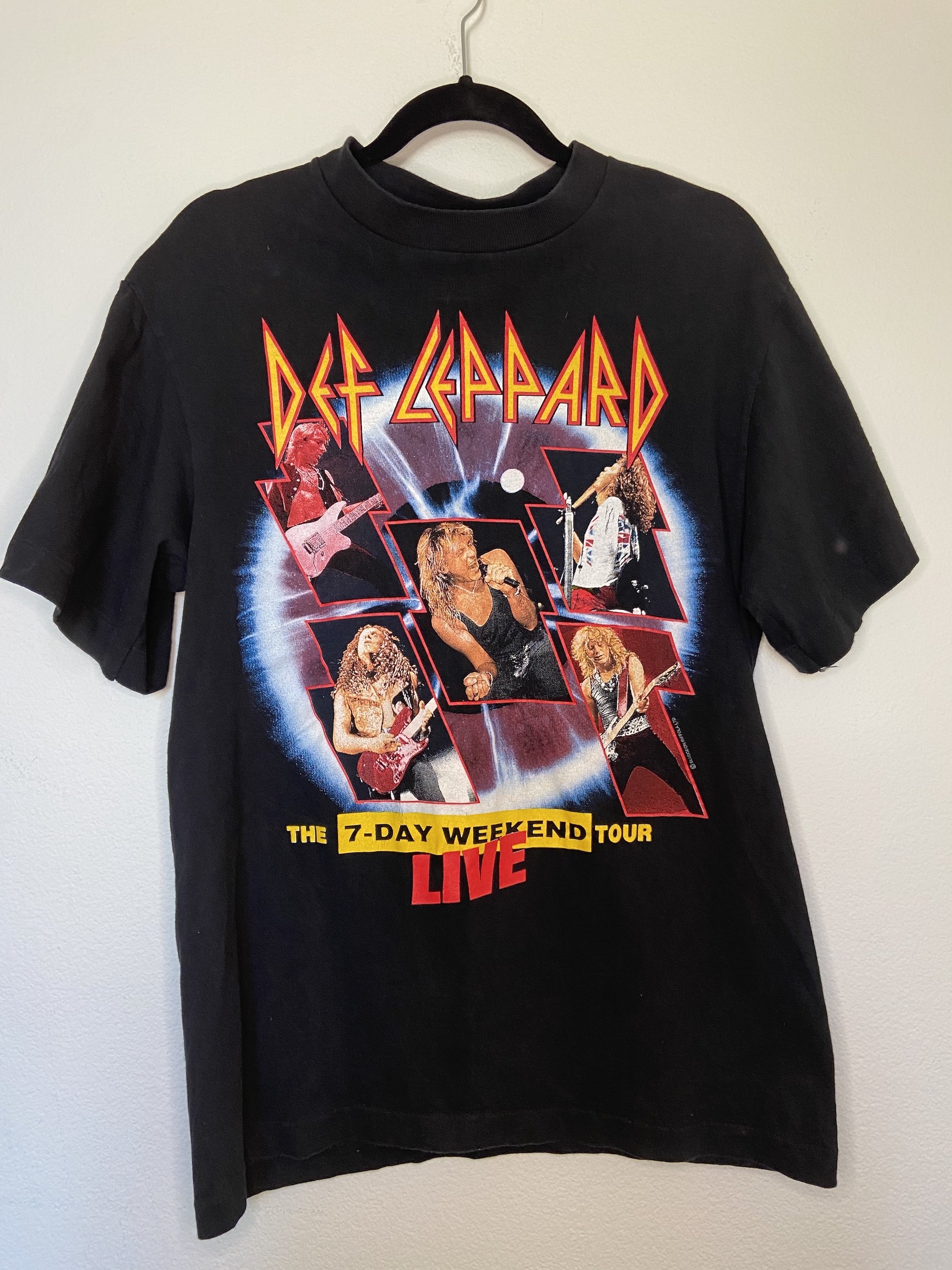 Vintage 1993 Def Leppard 7-Day Weekend Tour Live T-Shirt — DEAD PEOPLE'S SHIT