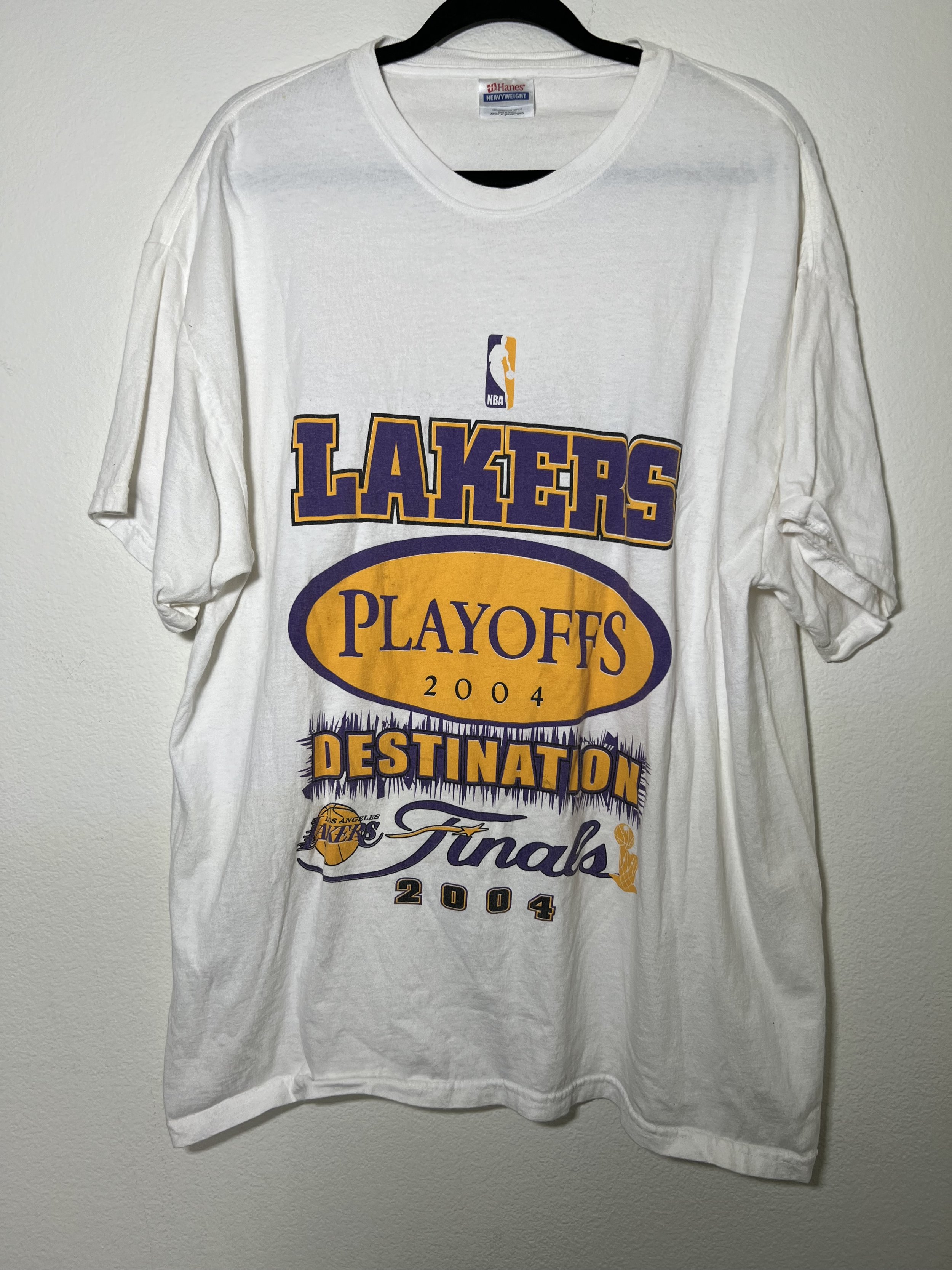 Vintage 2004 NBA Finals LA Lakers Playoffs Double Sided Please