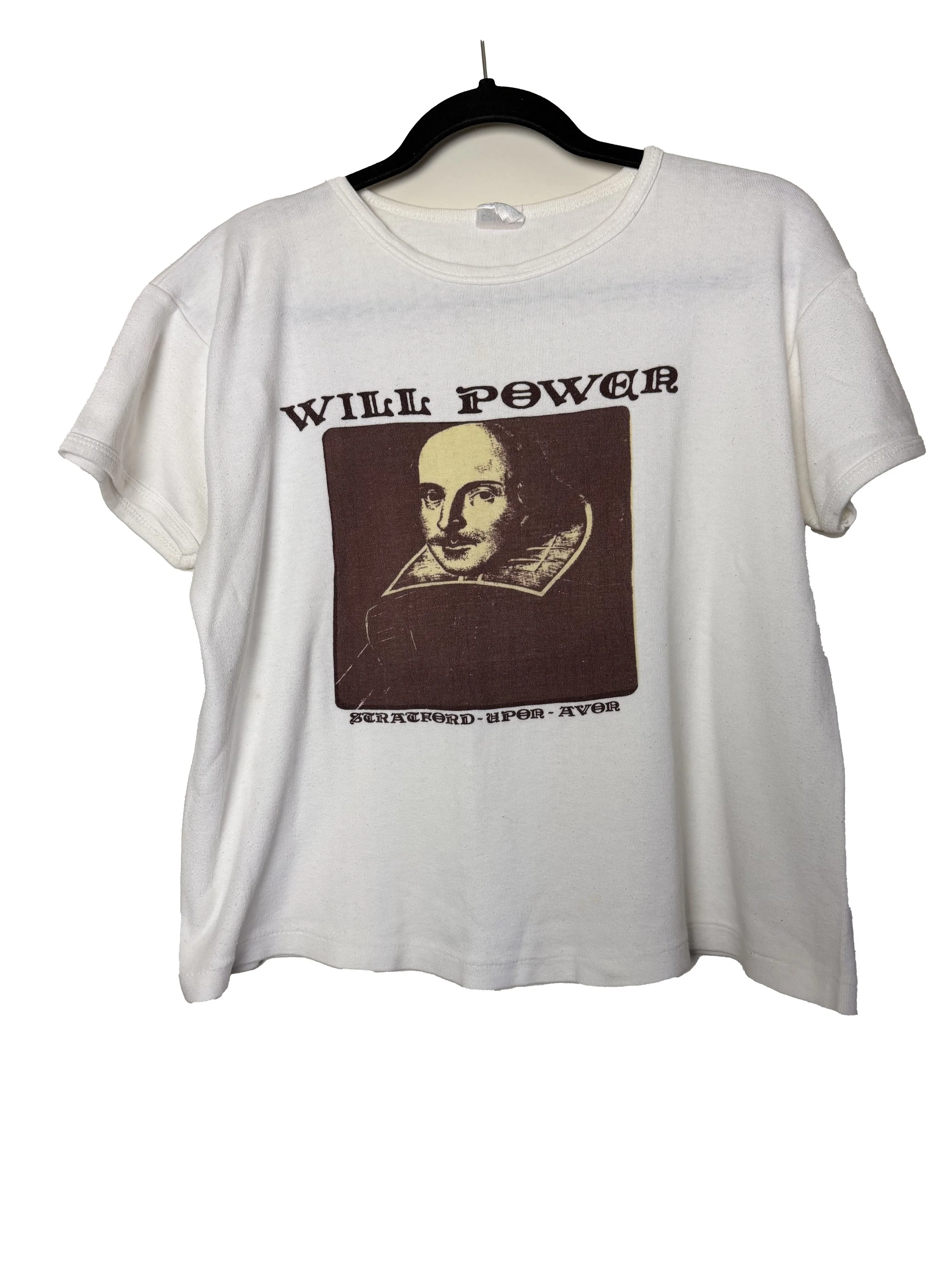 Vintage 1980's-1990's "WILL POWER" - "Strantford Upon Avon" William Shakespear Medieval Market Town Birthplace T-Shirt
