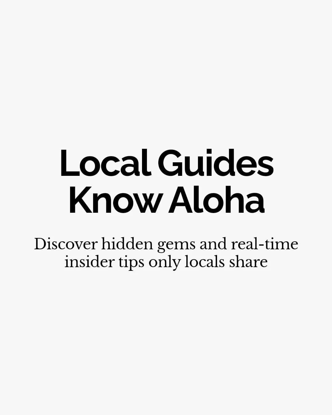 Why choose a local concierge in Hawai'i?

Because it's not just about booking tours &mdash; it's about finding aloha through insider knowledge!

With local concierges, you get:
&bull; Exclusive access to the best experiences
&bull; Real-time updates 