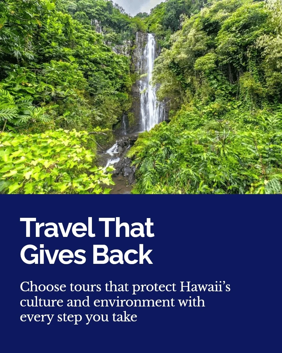 Choose tours that honor Hawai'i and its people!

Supporting local communities and sustainable practices means your adventure helps preserve the islands' beauty and culture.

Look for tours with local guides, eco-friendly operations, and respect for H