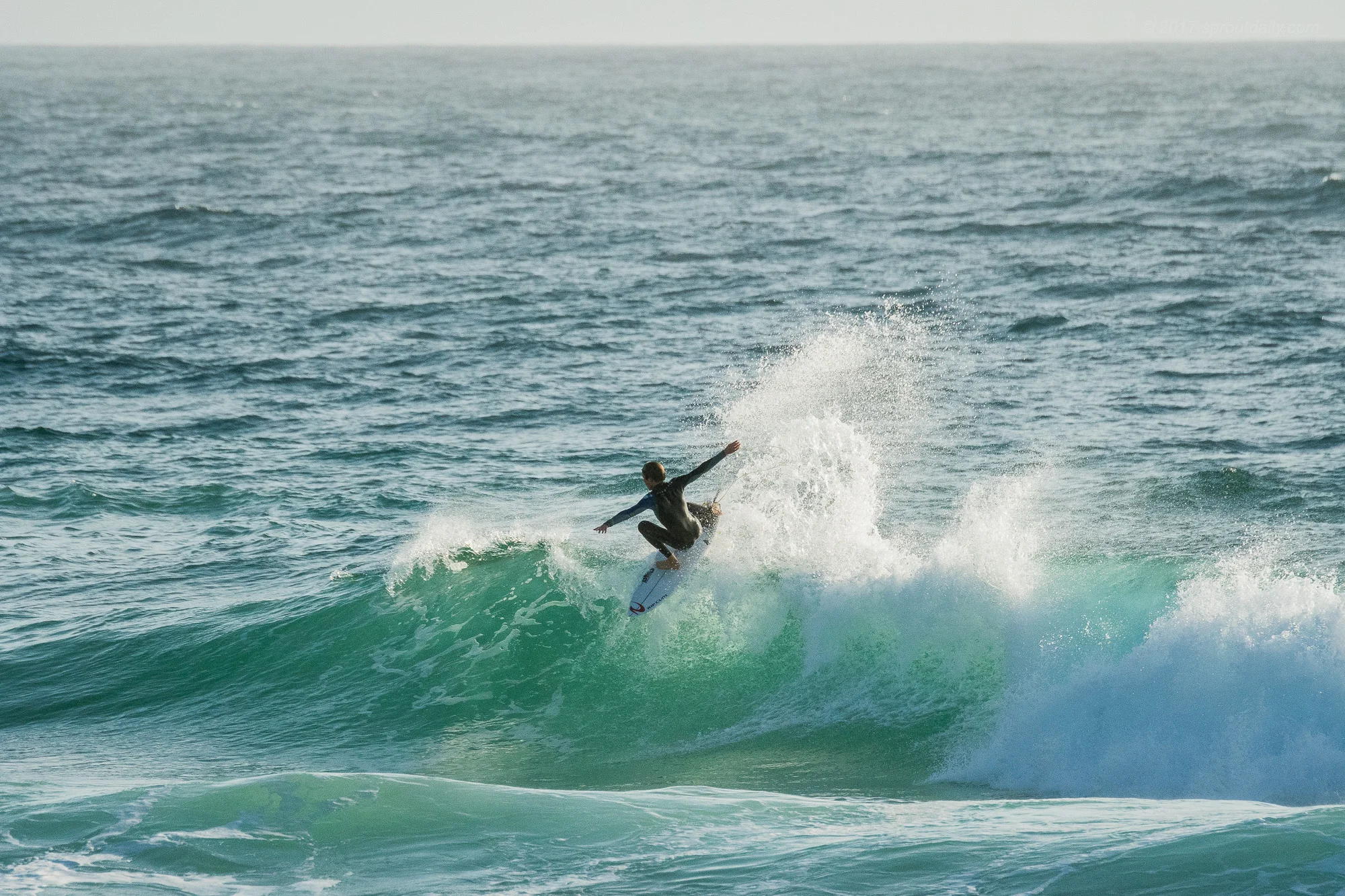 George setting the fins free