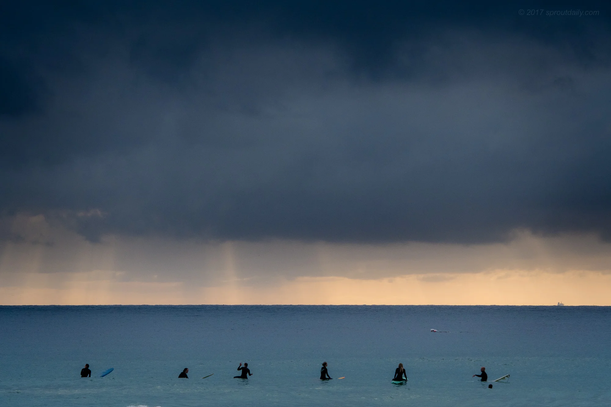 Lined Up Under Heavy Sky