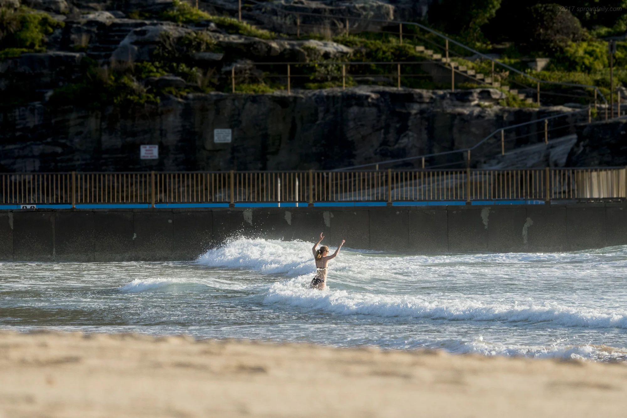 Water's so nice right now - once you get in
