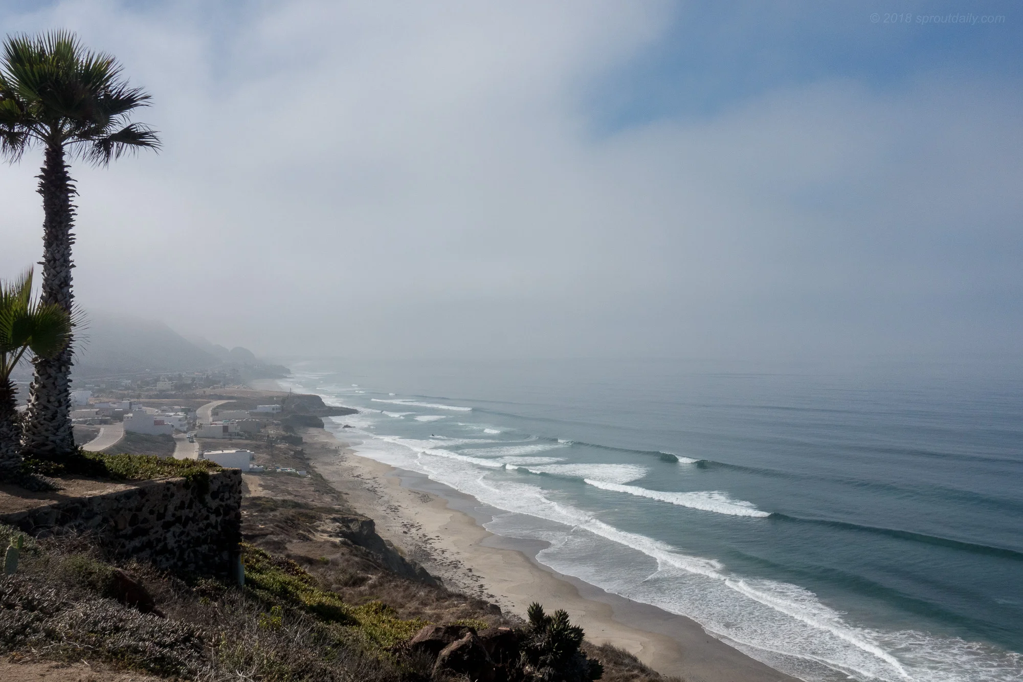 Finally the fog clears! (as we were leaving)