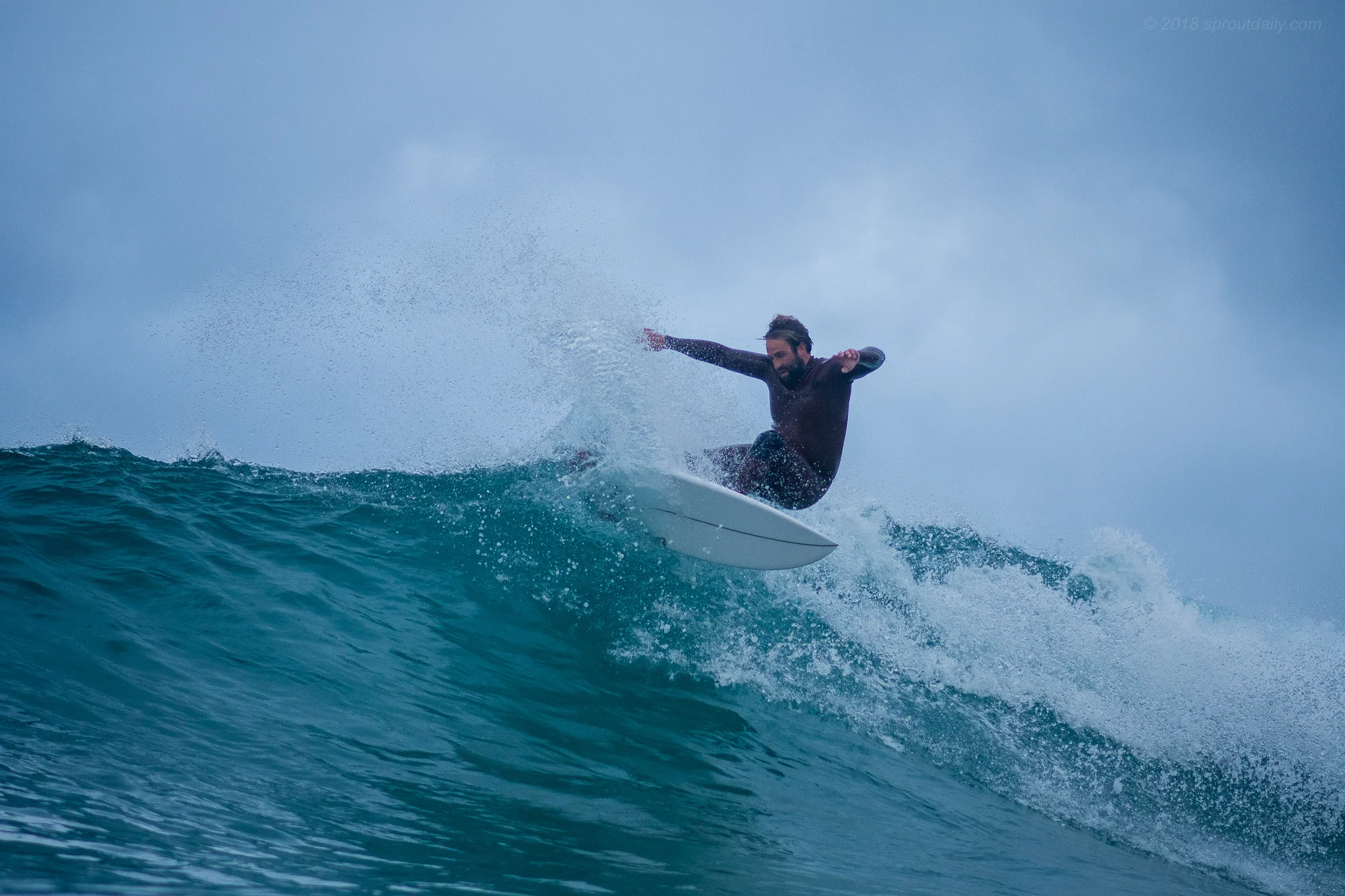 Craig jamming on three fins