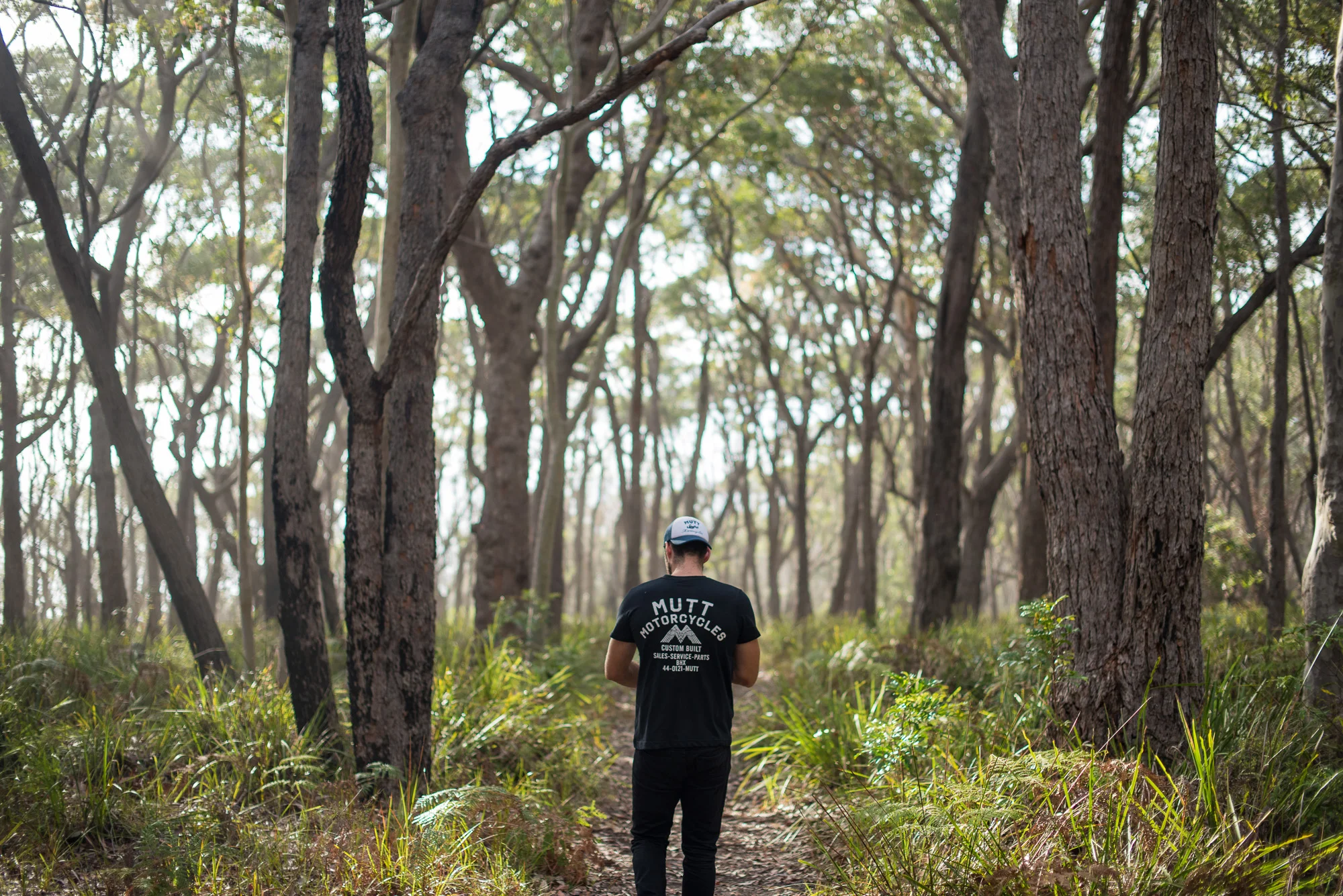 Bush bashing with Tim from Mutt Motorcycles