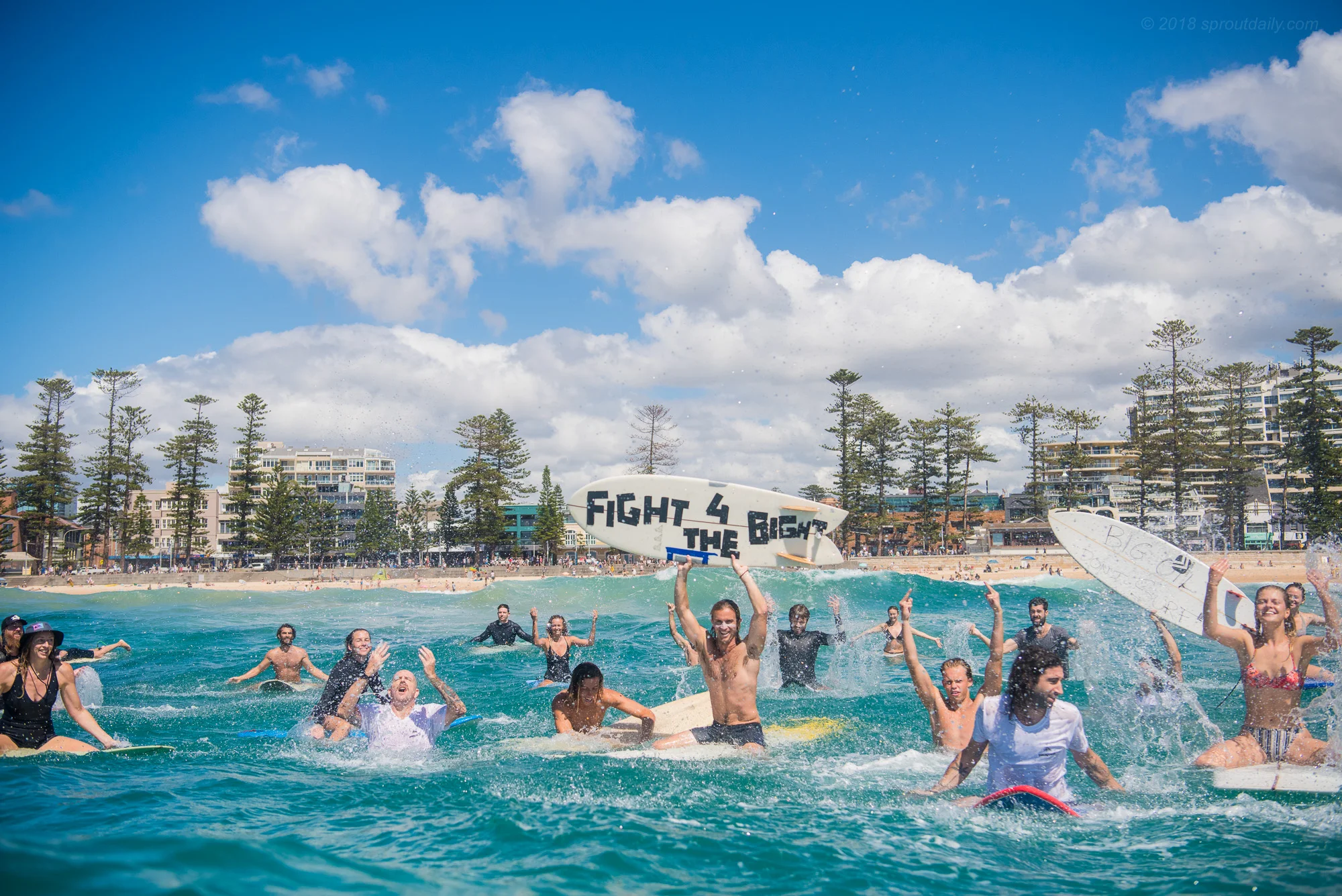#FightForTheBight - Paddle Out at Manly Yesterday