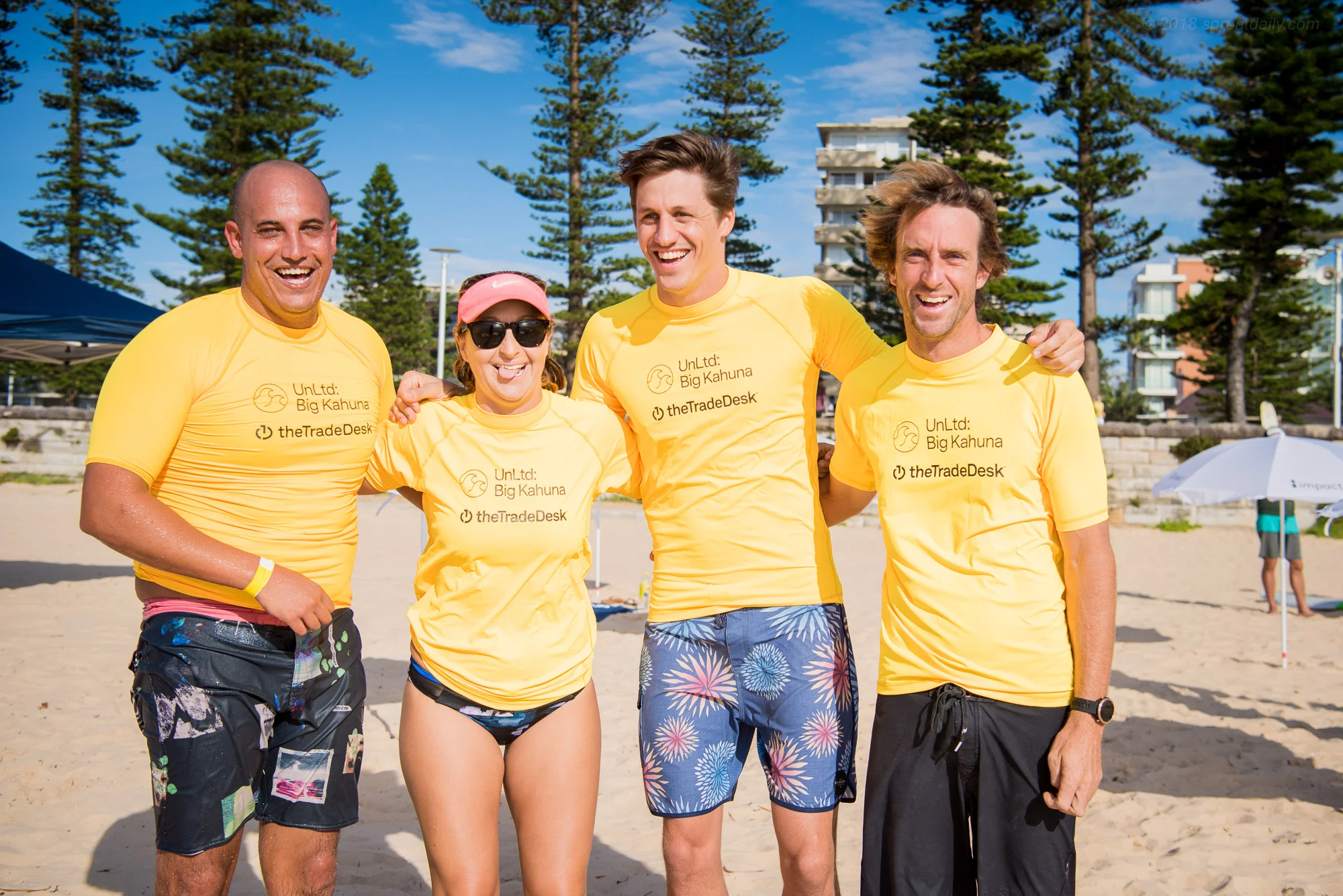 Team Facebook about to do battle with Domain at the Big Kahuna Charity Event