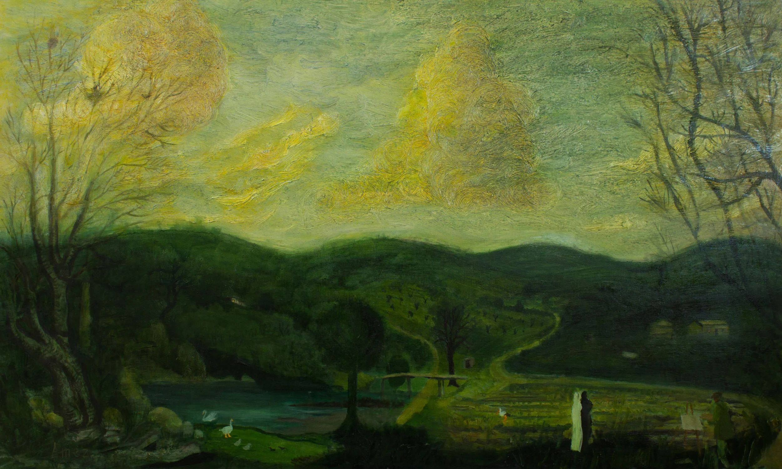 Paisaje asturiano no lejos de aquí