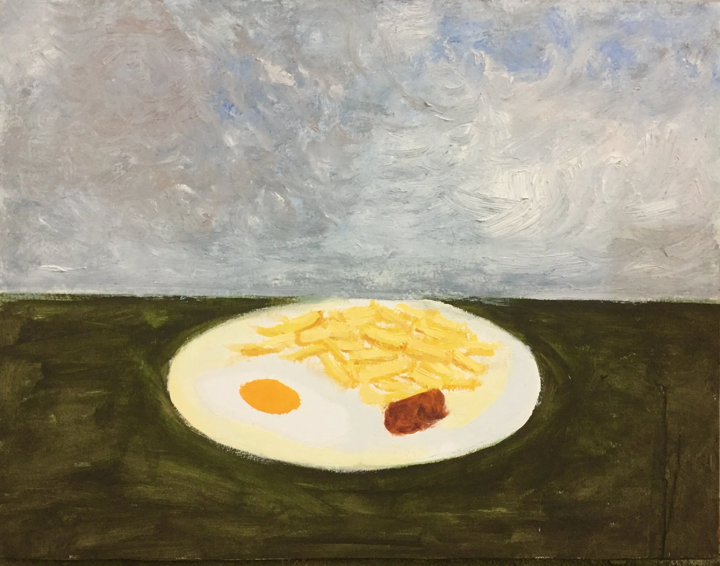 Patatas con huevo y chorizo