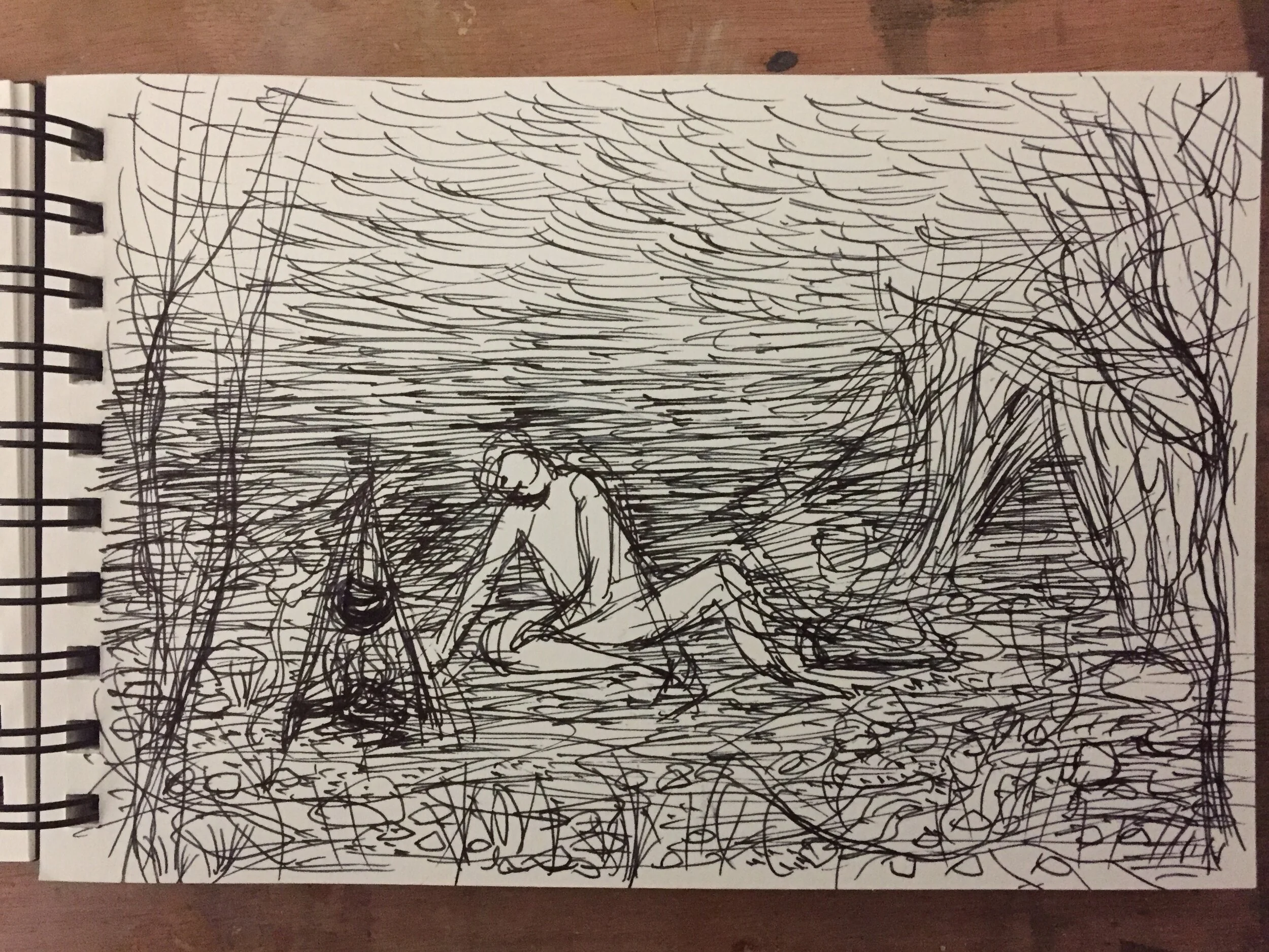 Galo herido se prepara su comida-medicina