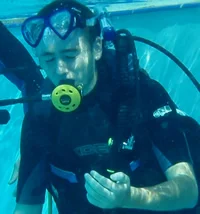 This student has panicked once and is on the verge of panicking again.  The Instructor is now guiding him through techniques for managing his panic, to breathe and think his way through his fears and take control.   This is a definitive lesson in building mental strength