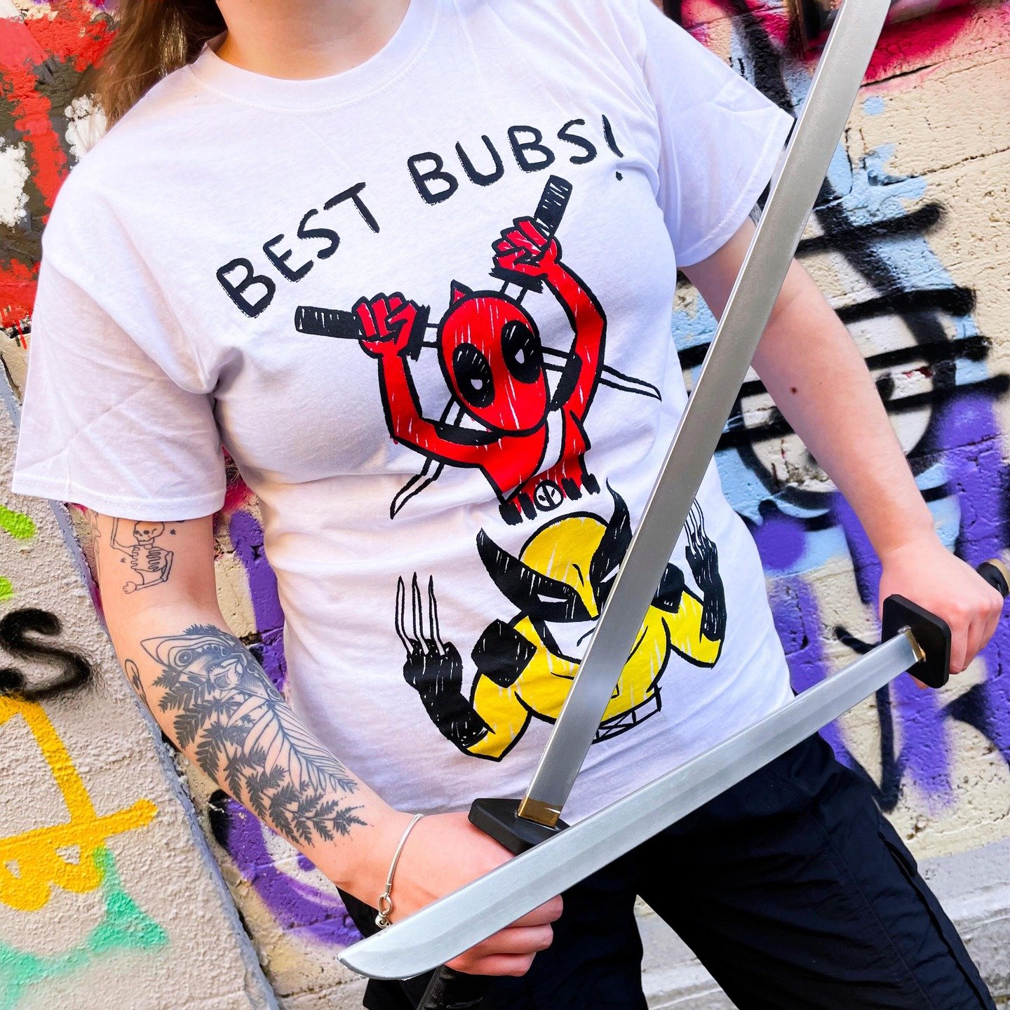 New &lsquo;Deadpool &amp; Wolverine&rsquo; t-shirt available in-store and online now, just in time for you to wear to your screening!

Your little cinematic universe is about to change forever!

This t-shirt is included in our &lsquo;2 for &pound;27.