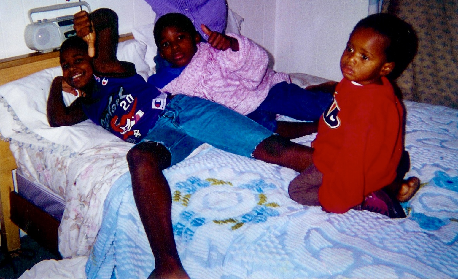 Deo and his brothers the first few days in New Hampshire after resettlement from a Refugee camp in Benin.