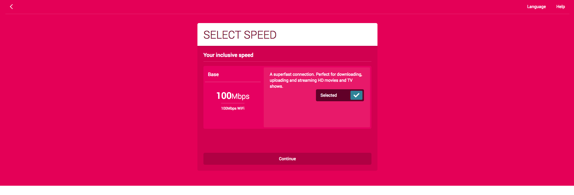 Select speed page.