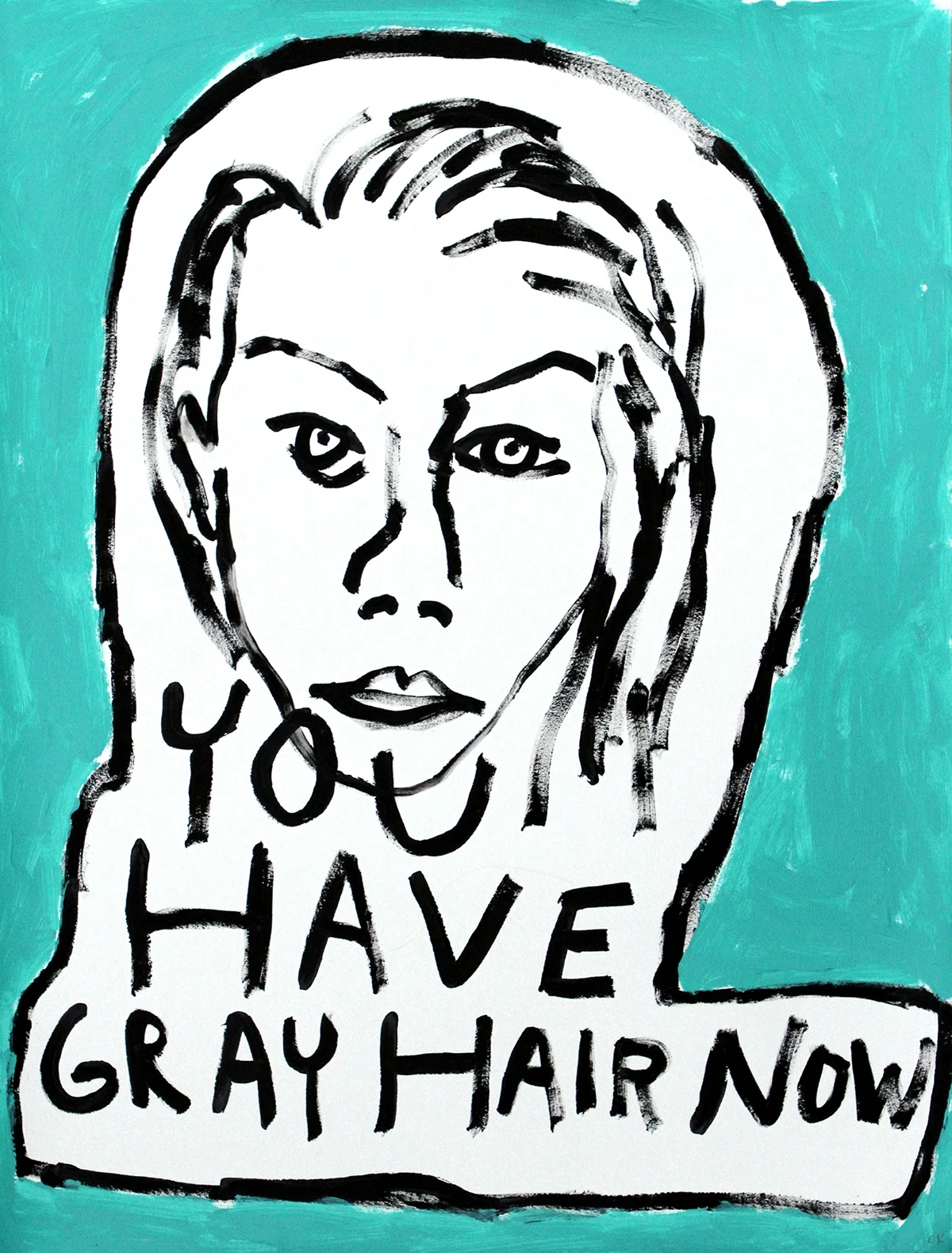 Gray Hair - acrylic on paper