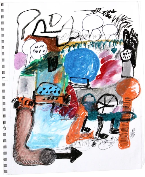 Fortune Teller - oil stick / ink / pencil on paper
