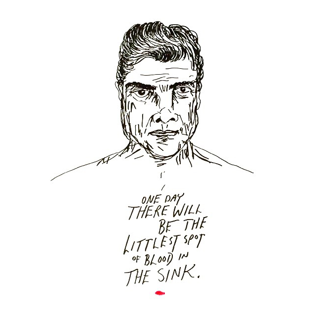 Self-portrait - ink on paper 