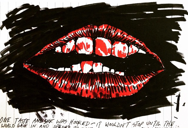Mouth - ink on paper