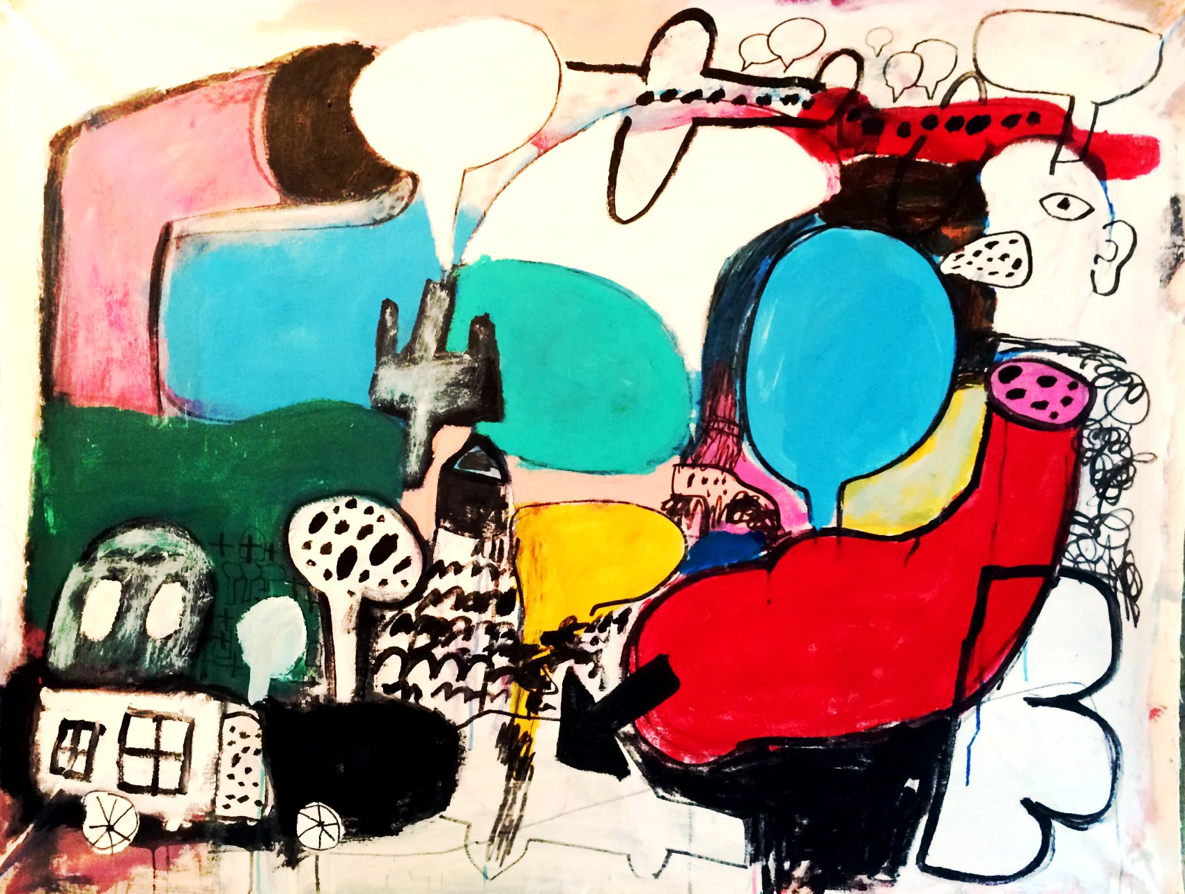 call the lifeguard - acrylic on canvas